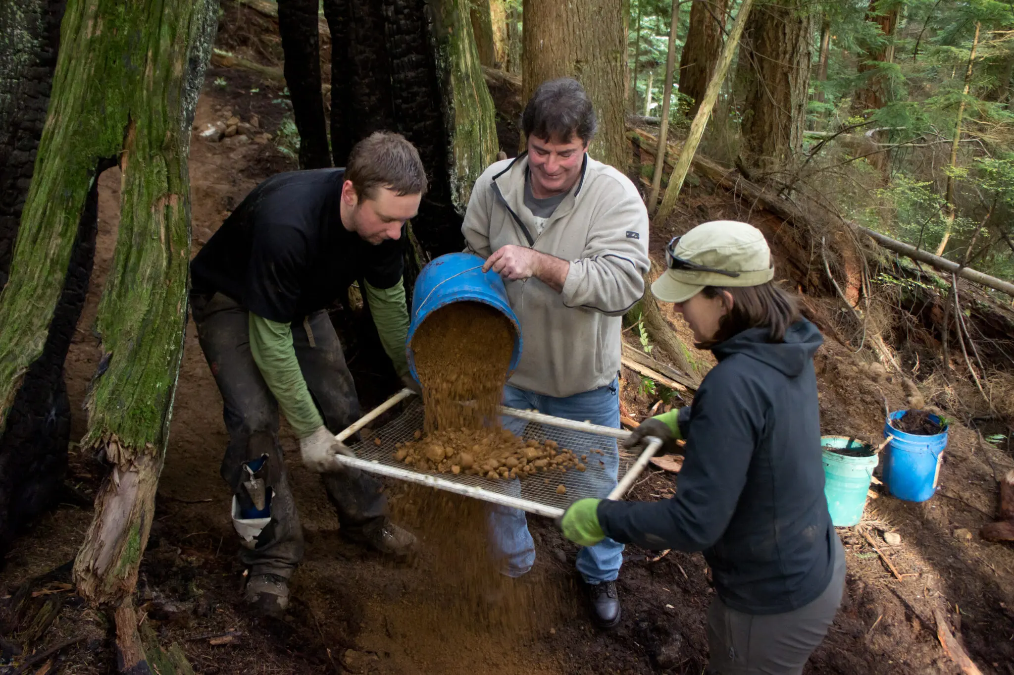 Deanne with NSMBA trail maintenance volunteers