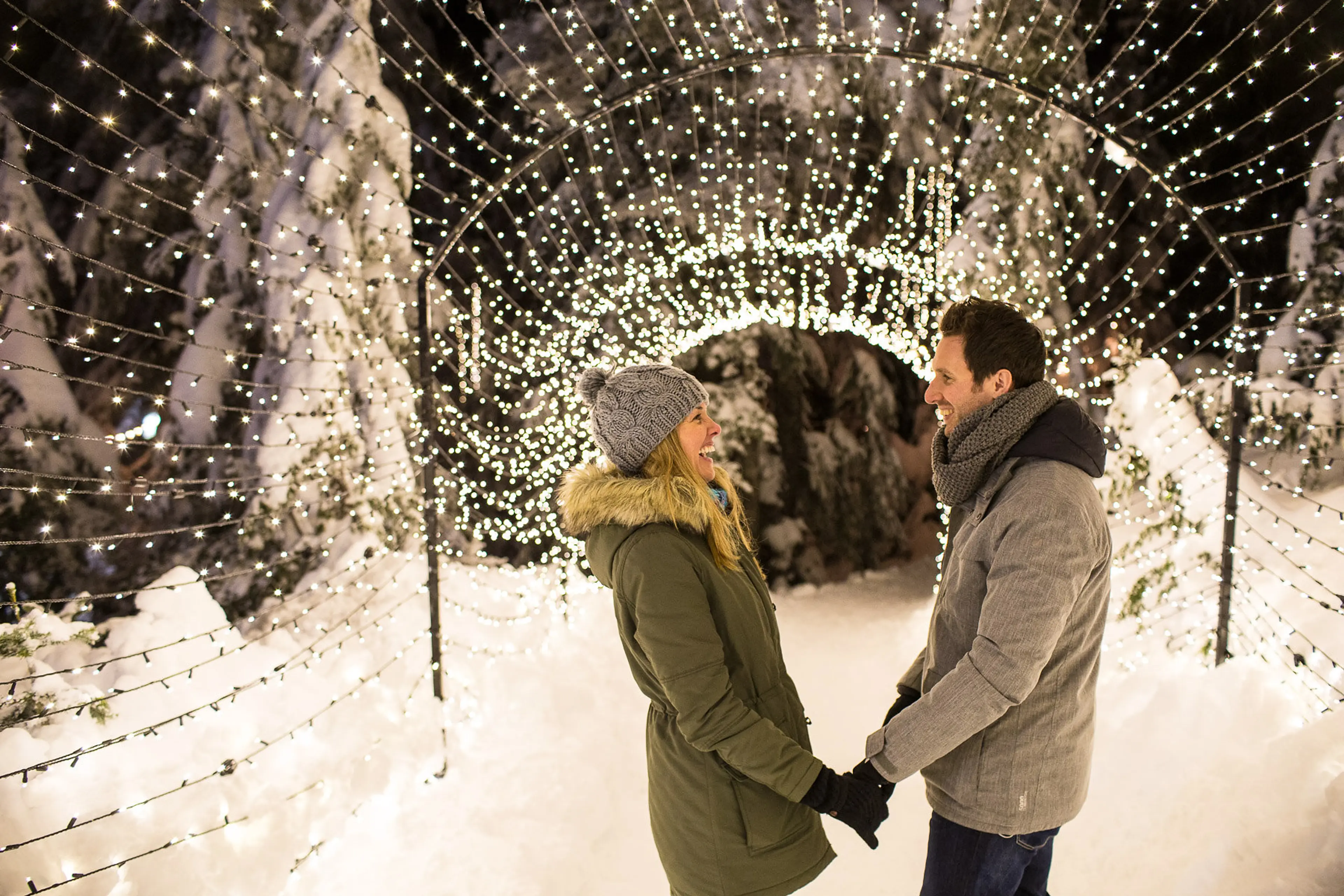 Light Walk on Grouse Mountain is a Dazzling, Dreamy Winter Light Display