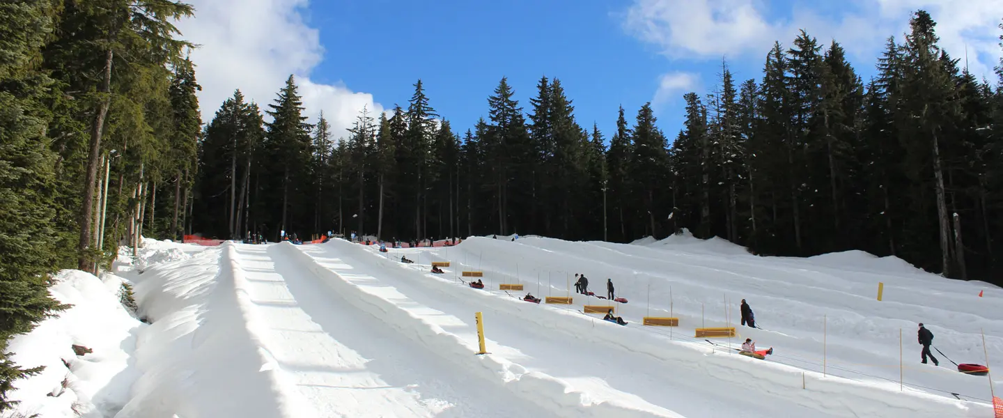 Tubing at Cypress Mountain.