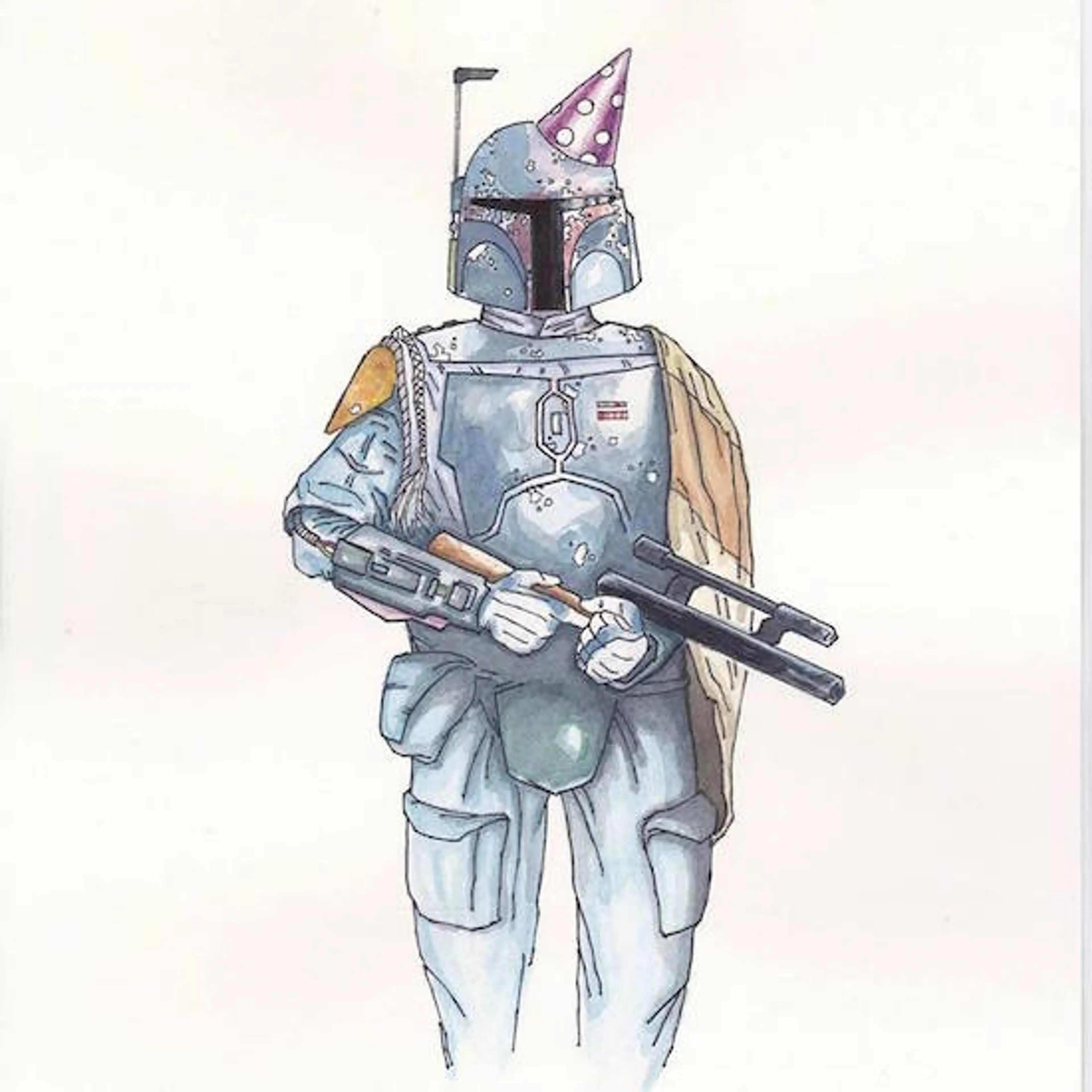 Brinko Disaster's Boba Fete will be on display at the Vancouver Pancakes and Booze Art Show this Thursday night. 