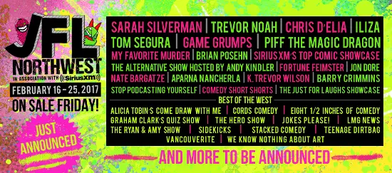 Vancouver’s Comedy Festival, JFL NorthWest, Returns For 10 Days of Laughter February 2017