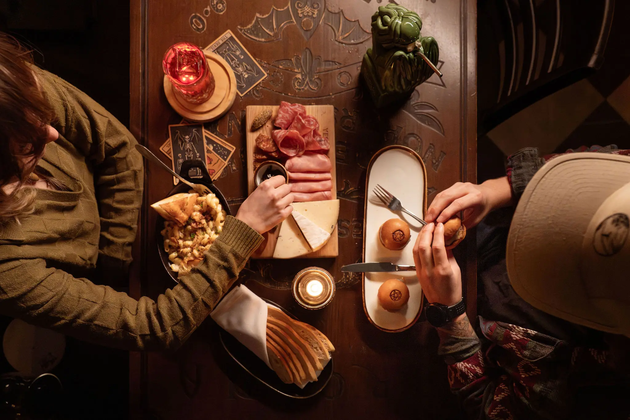 Food and drinks at Arcana Food and Spirits in Gastown, Vancouver.