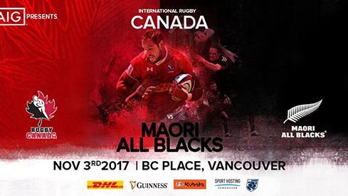 Rugby Canada’s Men’s Fifteens Team to Face Maori All Blacks in Vancouver