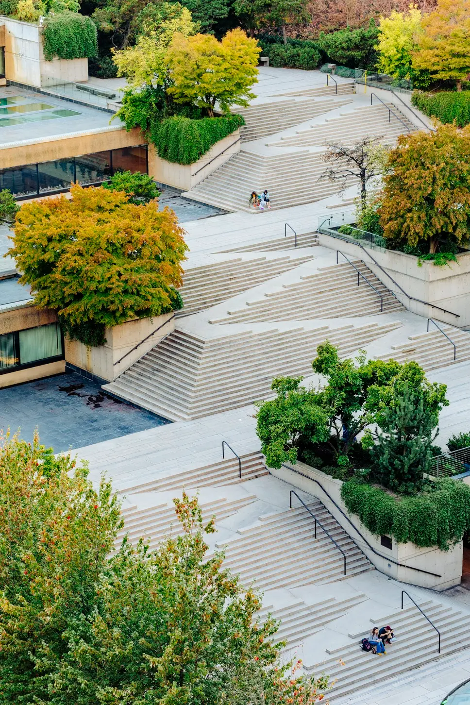 Stairs at Robson Square in downtown Vancouver