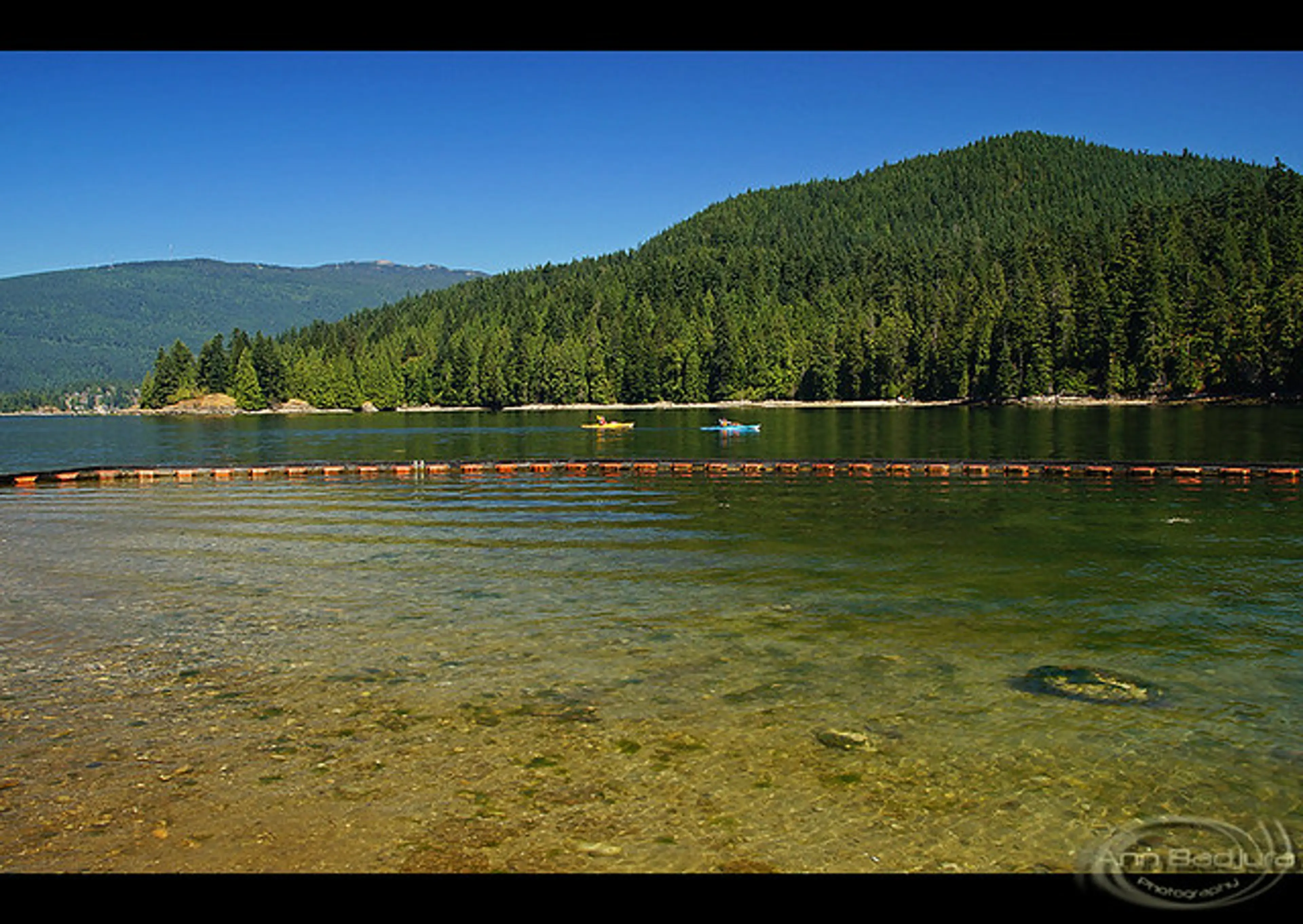 Kayakers at Barnet Marine Park near Vancouver, BC