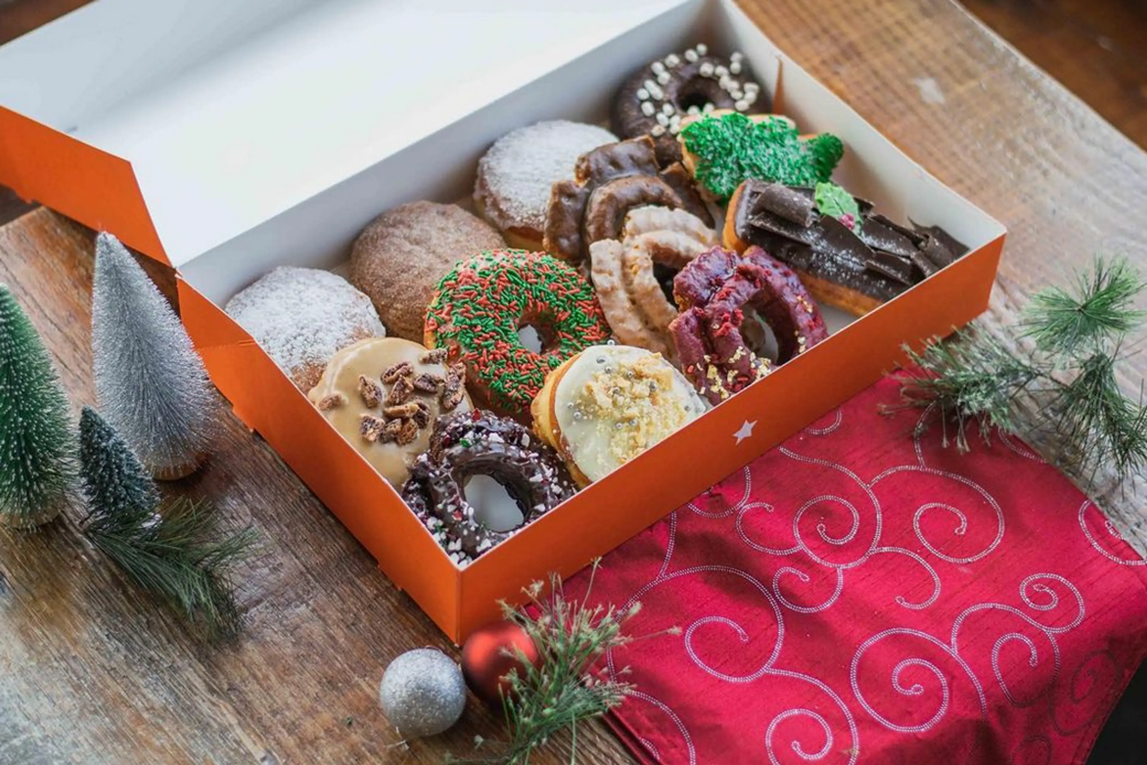 Holiday doughnuts from Lucky's Doughnuts in Vancouver