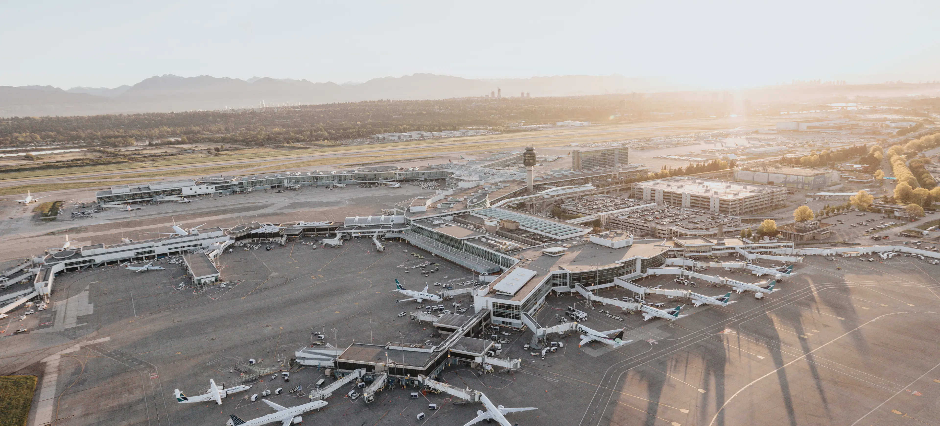 Aerial view of Vancouver International Airport