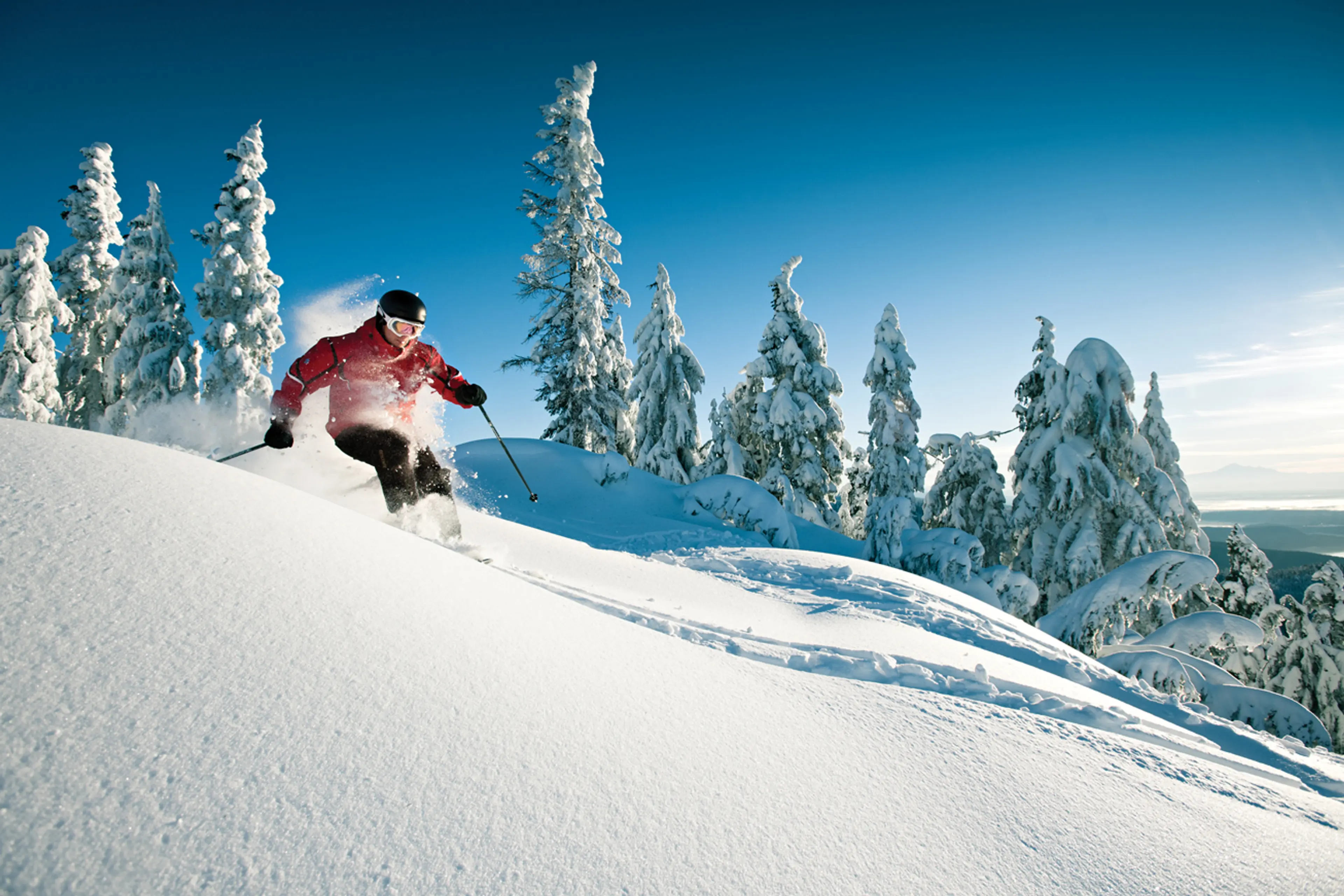 Skiing at Grouse Mountain near Vancouver