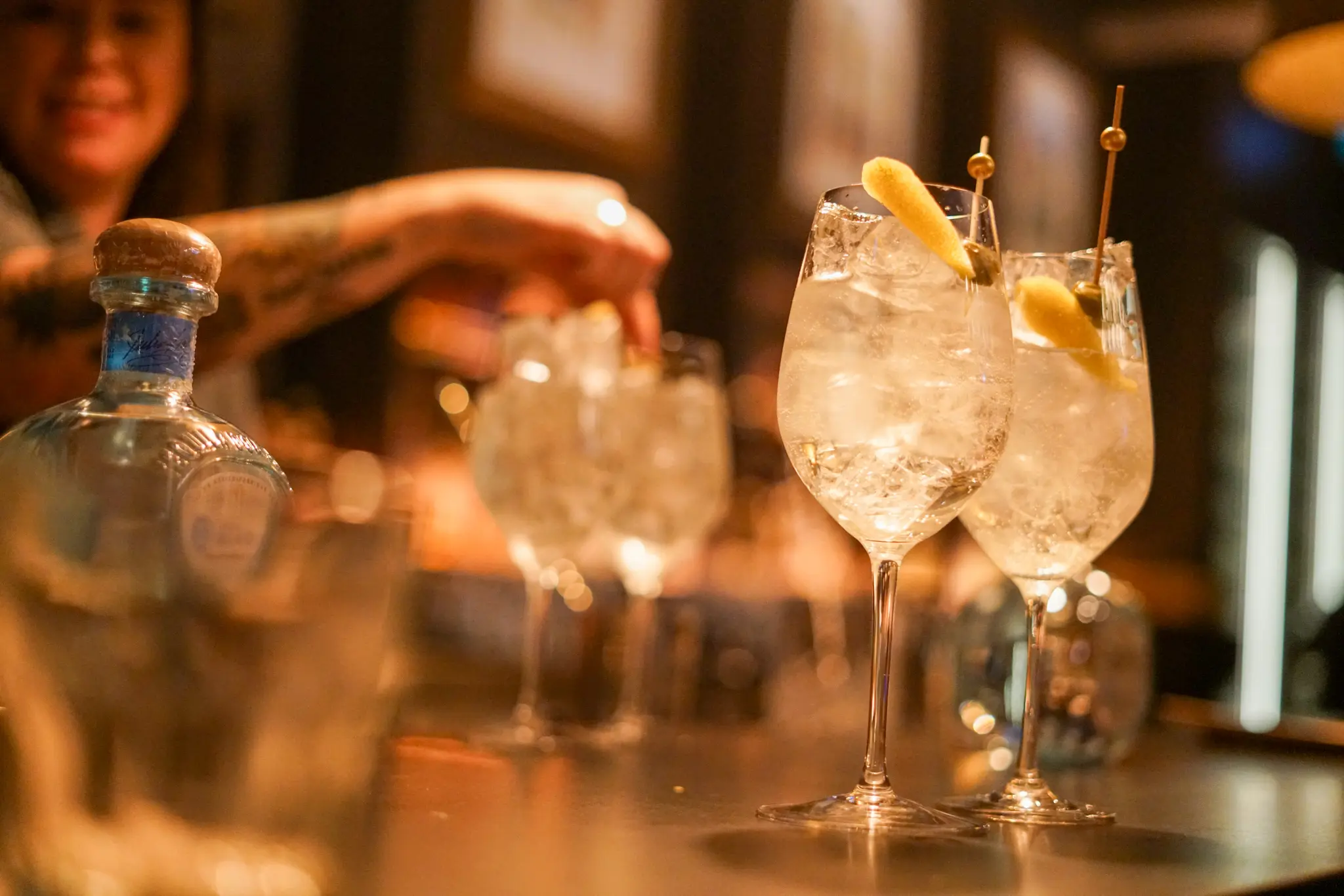 Preparing drinks during Vancouver Cocktail Week