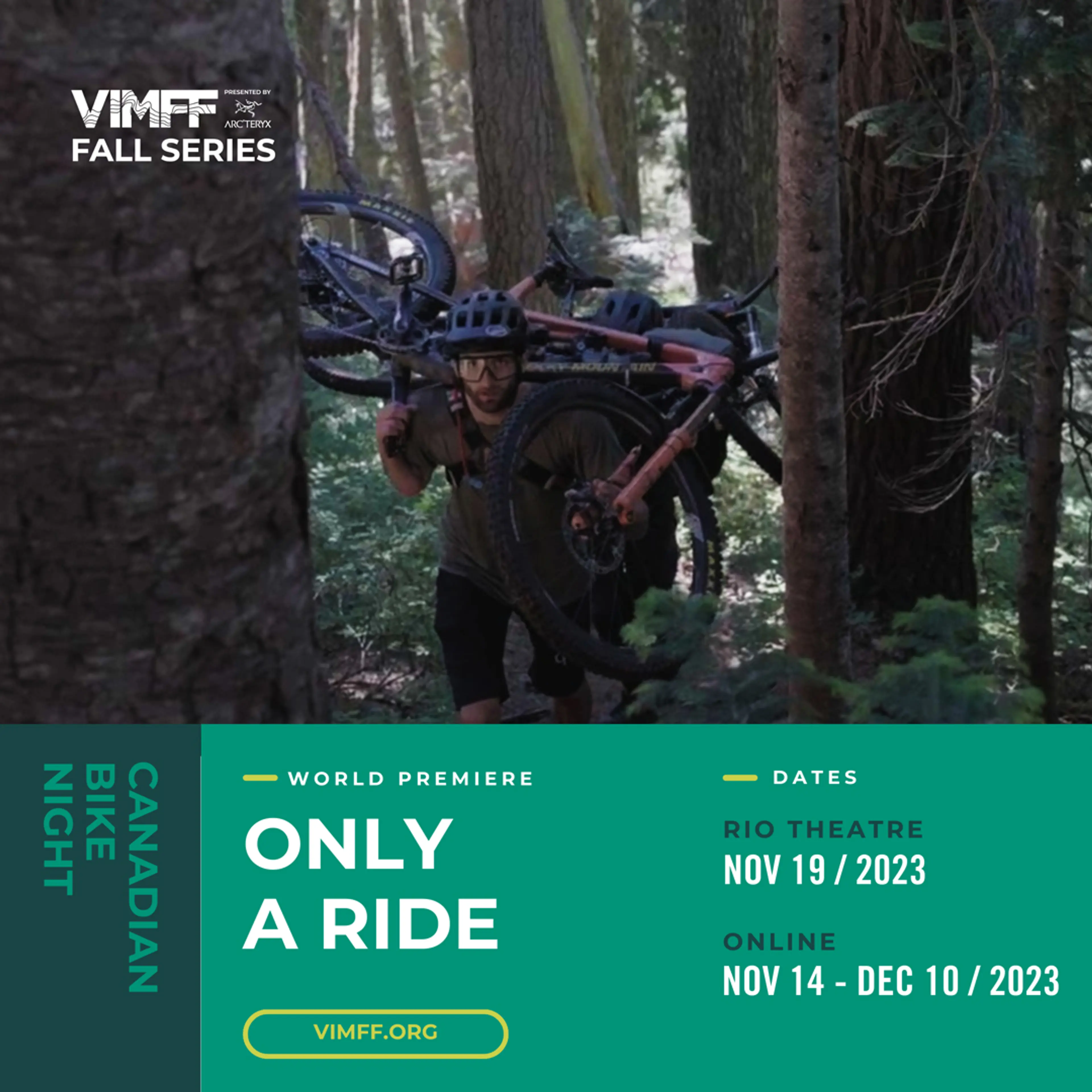 Only a Ride film promo poster for VIMFF fall series