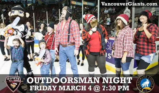 Outdoorsman Night with the Vancouver Giants, March 4 (Free Ticket Giveaway!)