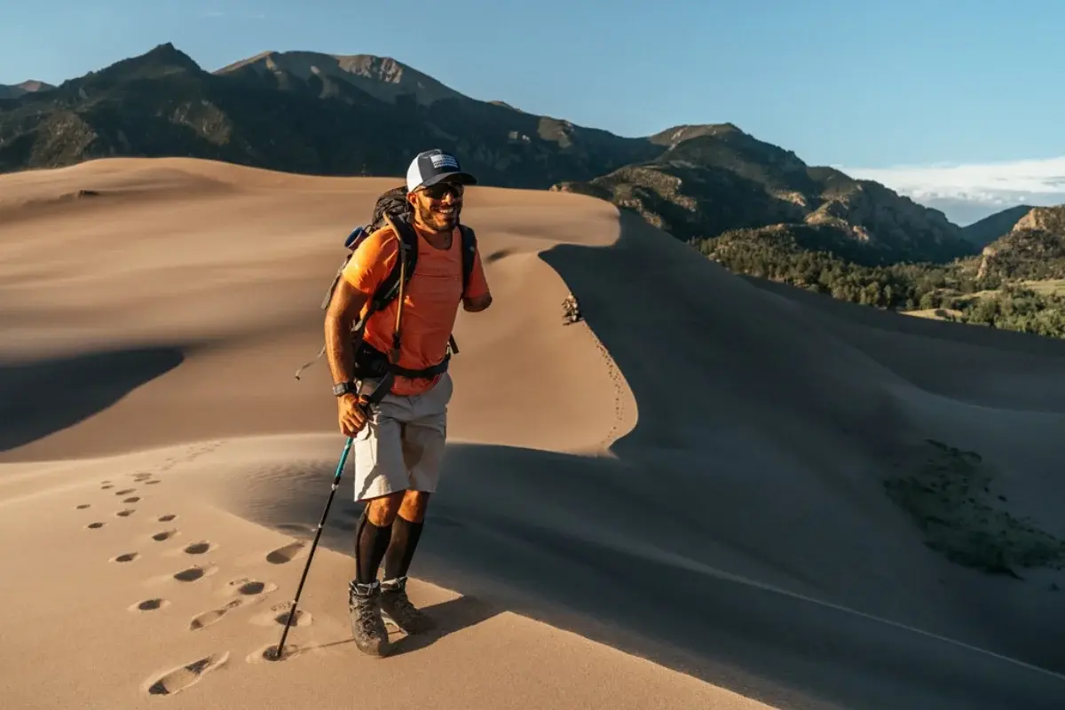 Still from The Summit Within playing at the Mind vs. Mountain show at the 2024 VIMFF