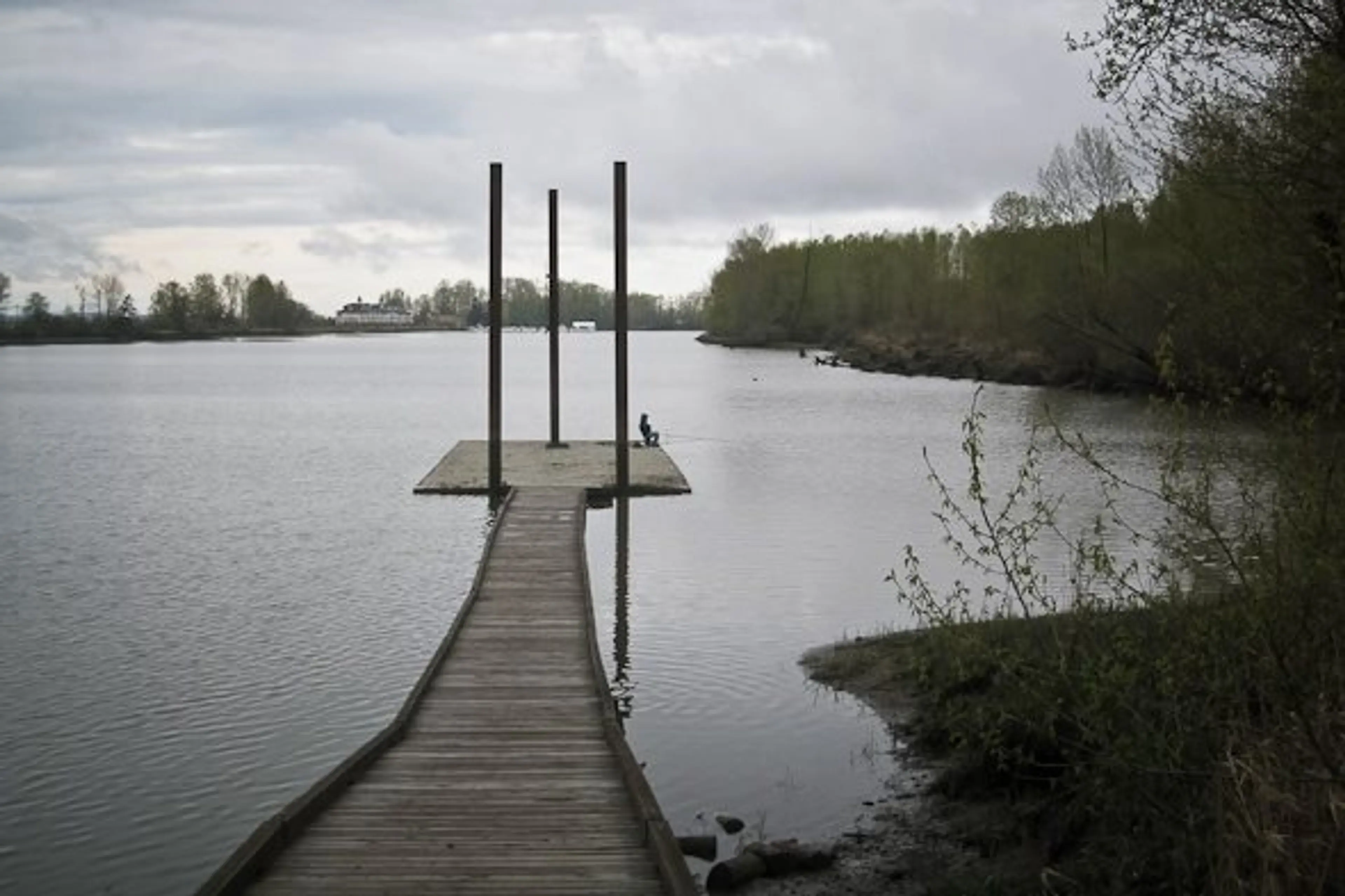 Floating dock on Deas Island near Vancouver