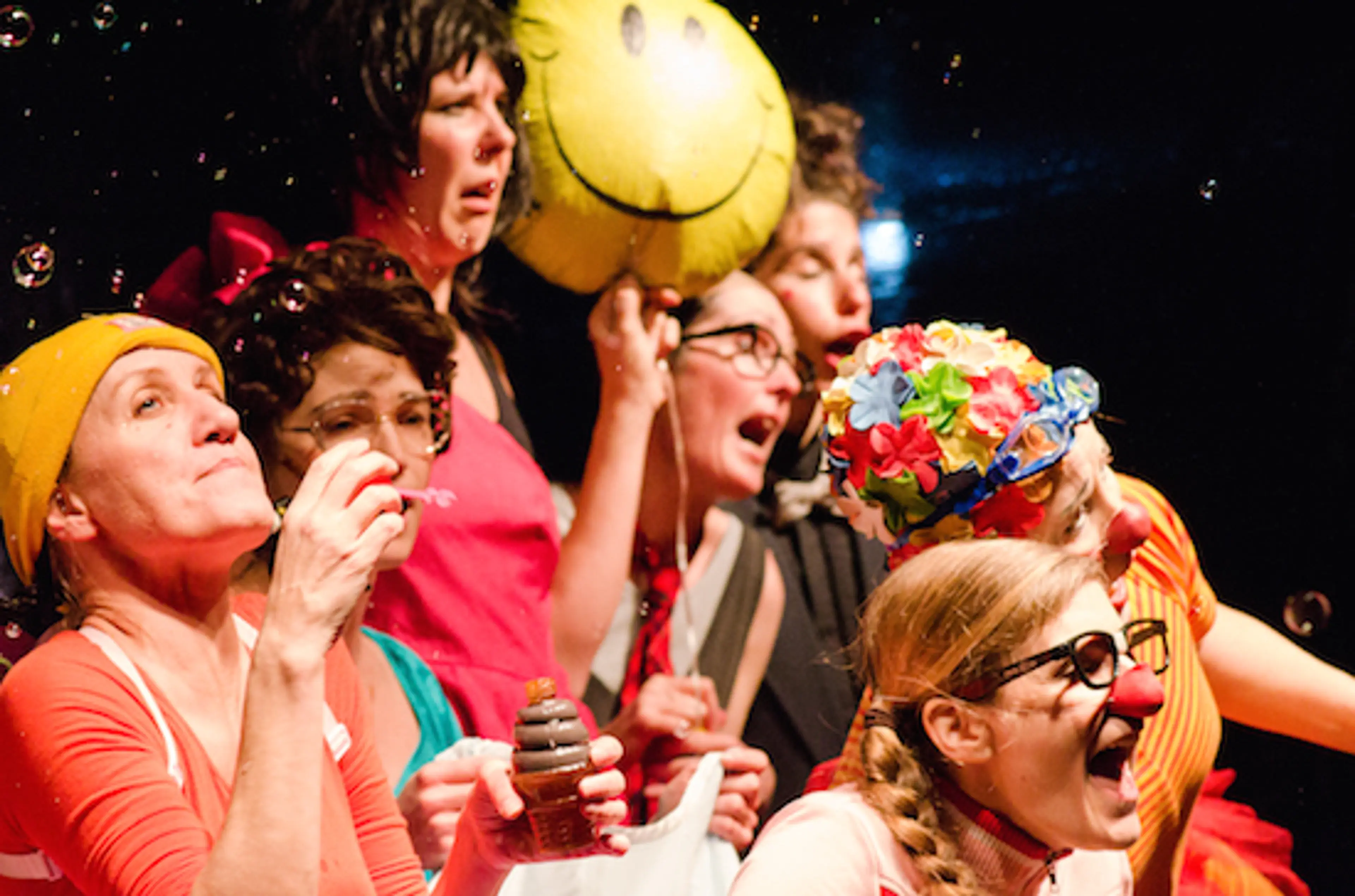 Several members of The Assembly including Y​vonne Chartrand, Emma Garrod, Lisa Voth, Sharon Bayly, Naomi Steinberg, Melissa Aston, and M. Press Flame. Photo: Hoang Do.