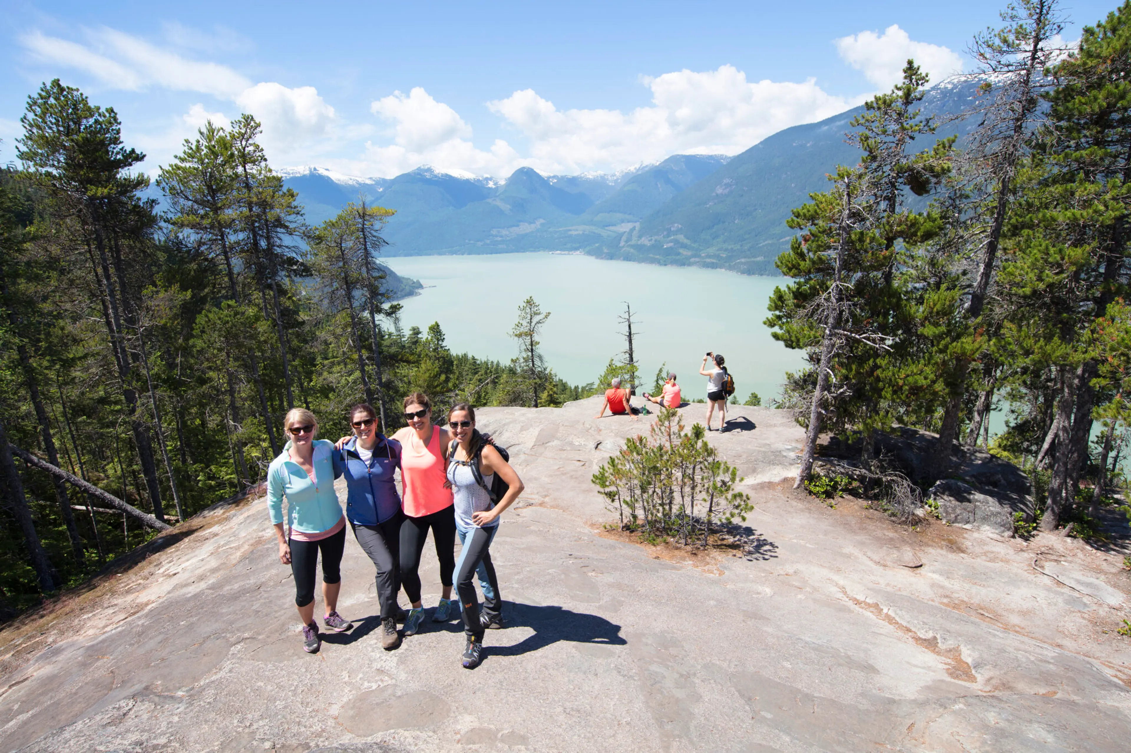 Hikers on the Sea to Summit Trail at the Sea to Sky Gondola