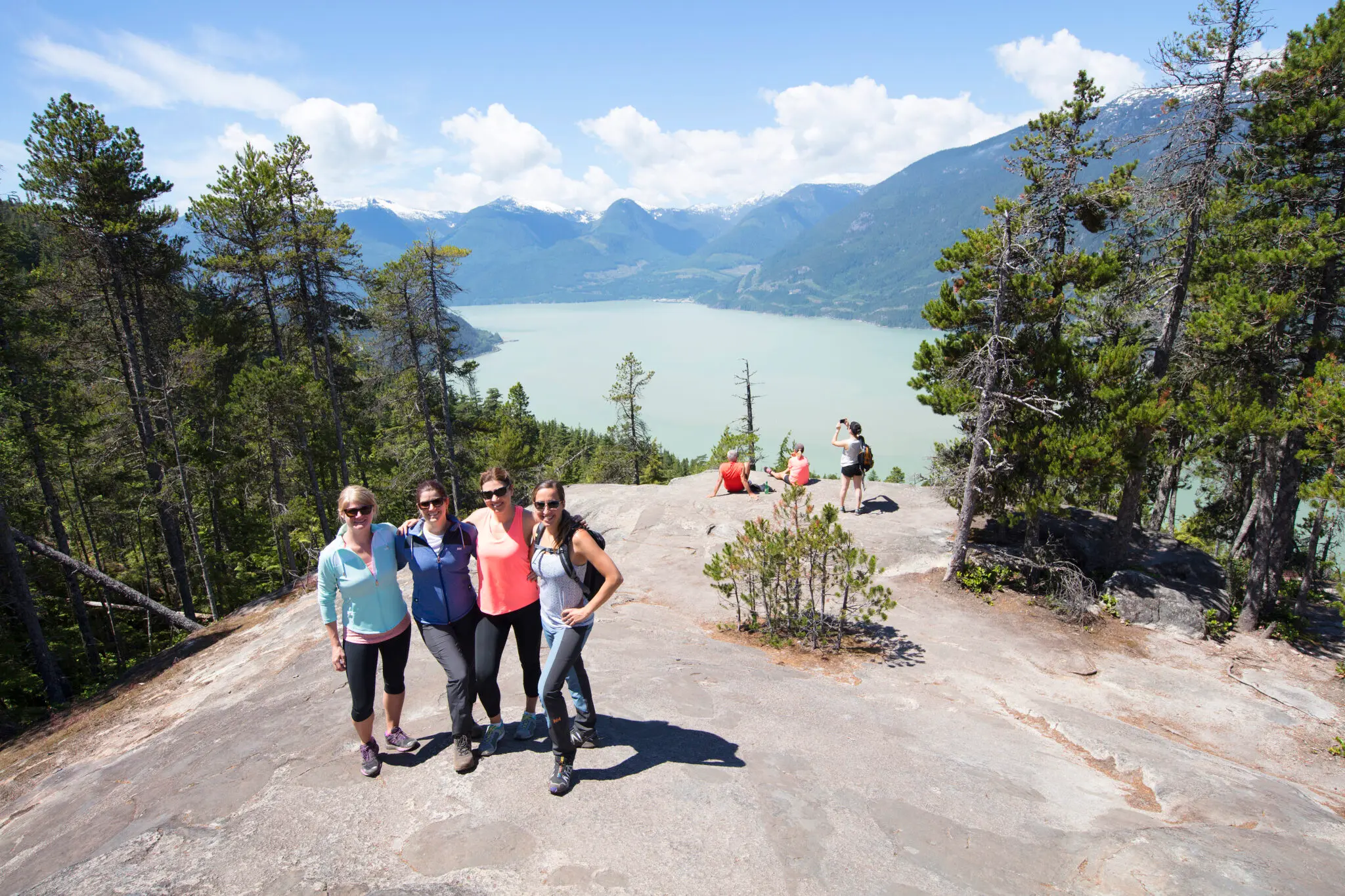 Hikers on the Sea to Summit Trail at the Sea to Sky Gondola
