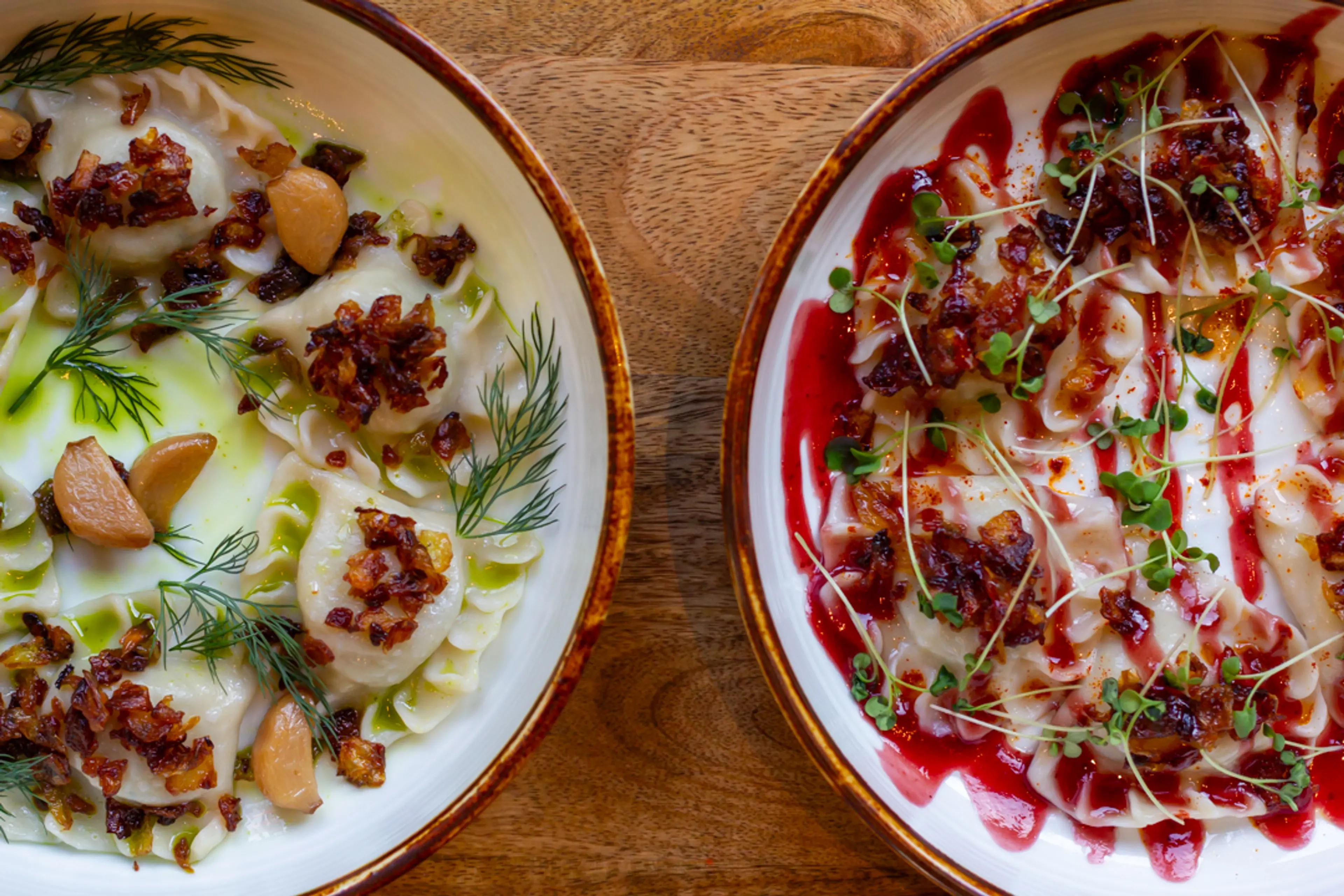 Potato & Dill Varenyky and Wild Boar Varenyky