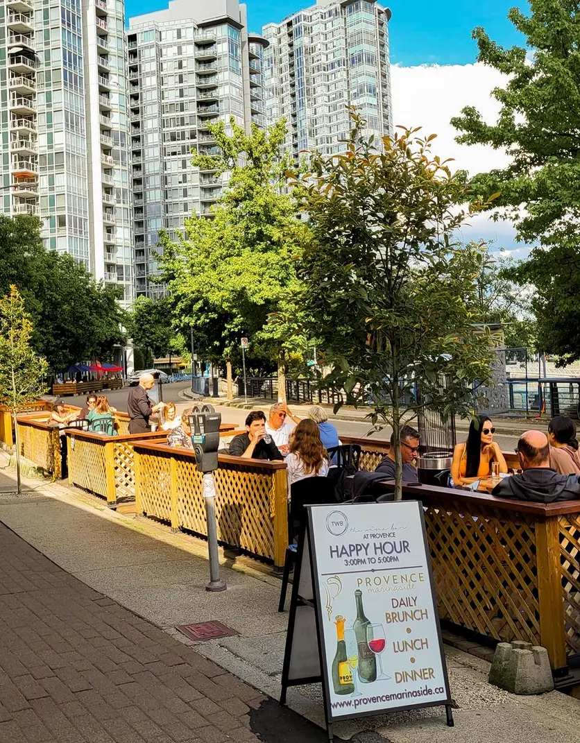 Provence Marinaside patio in Vancouver