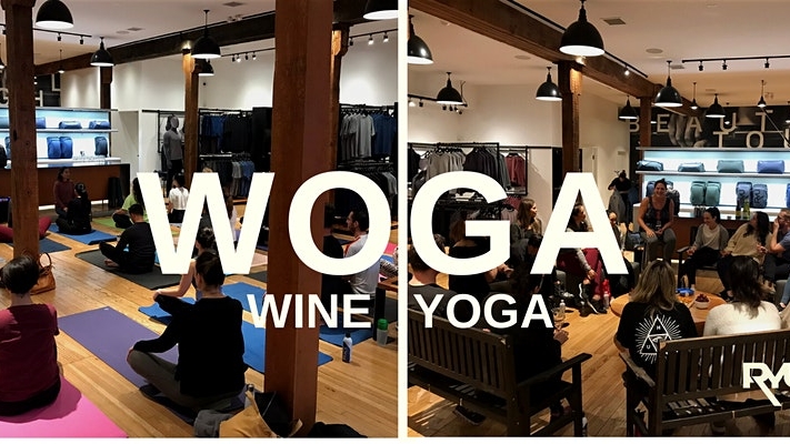 wine yoga March wellness