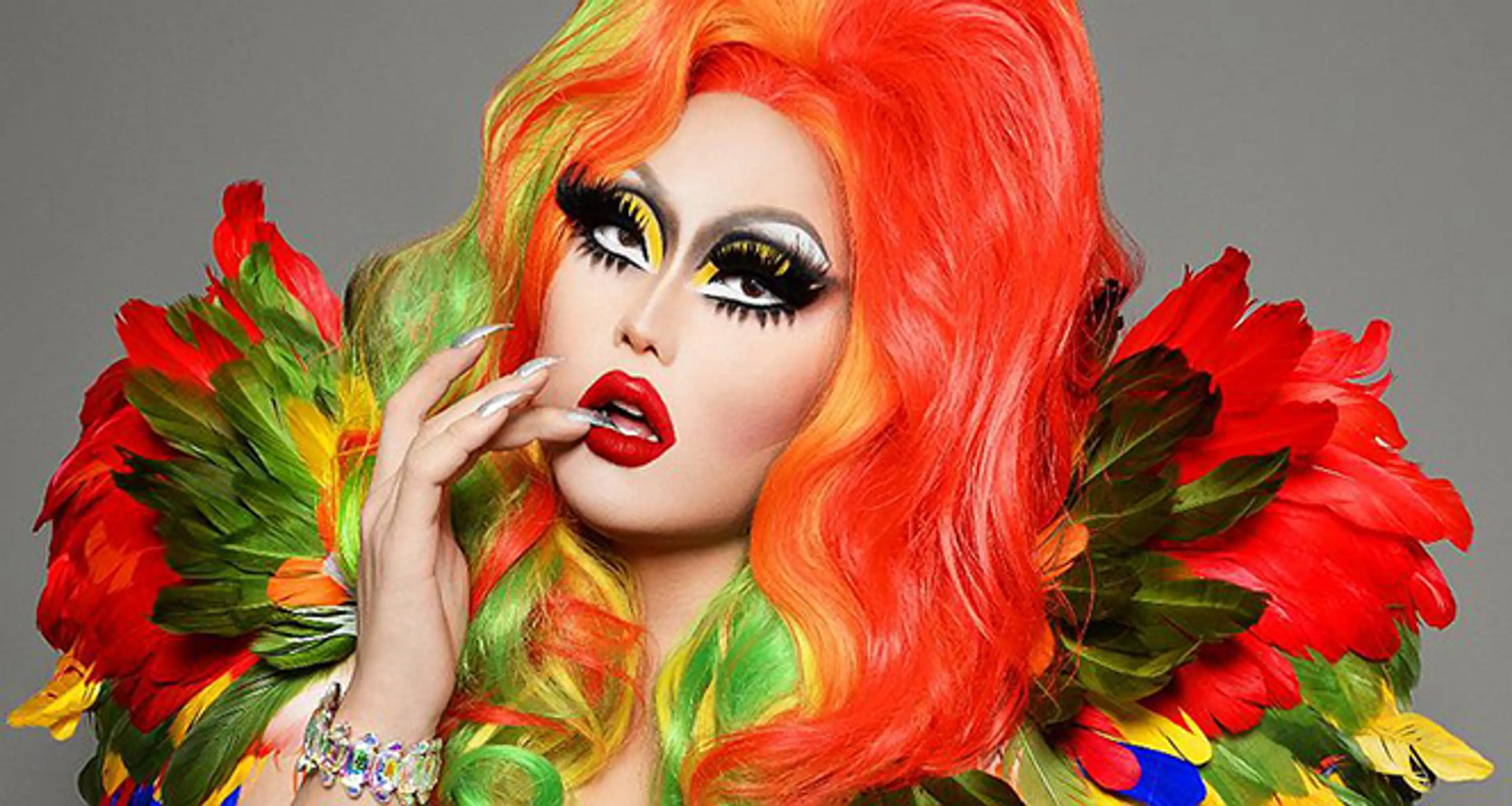 Kim Chi and Pearl of Rupaul’s Drag Race at Parq Vancouver for Pride