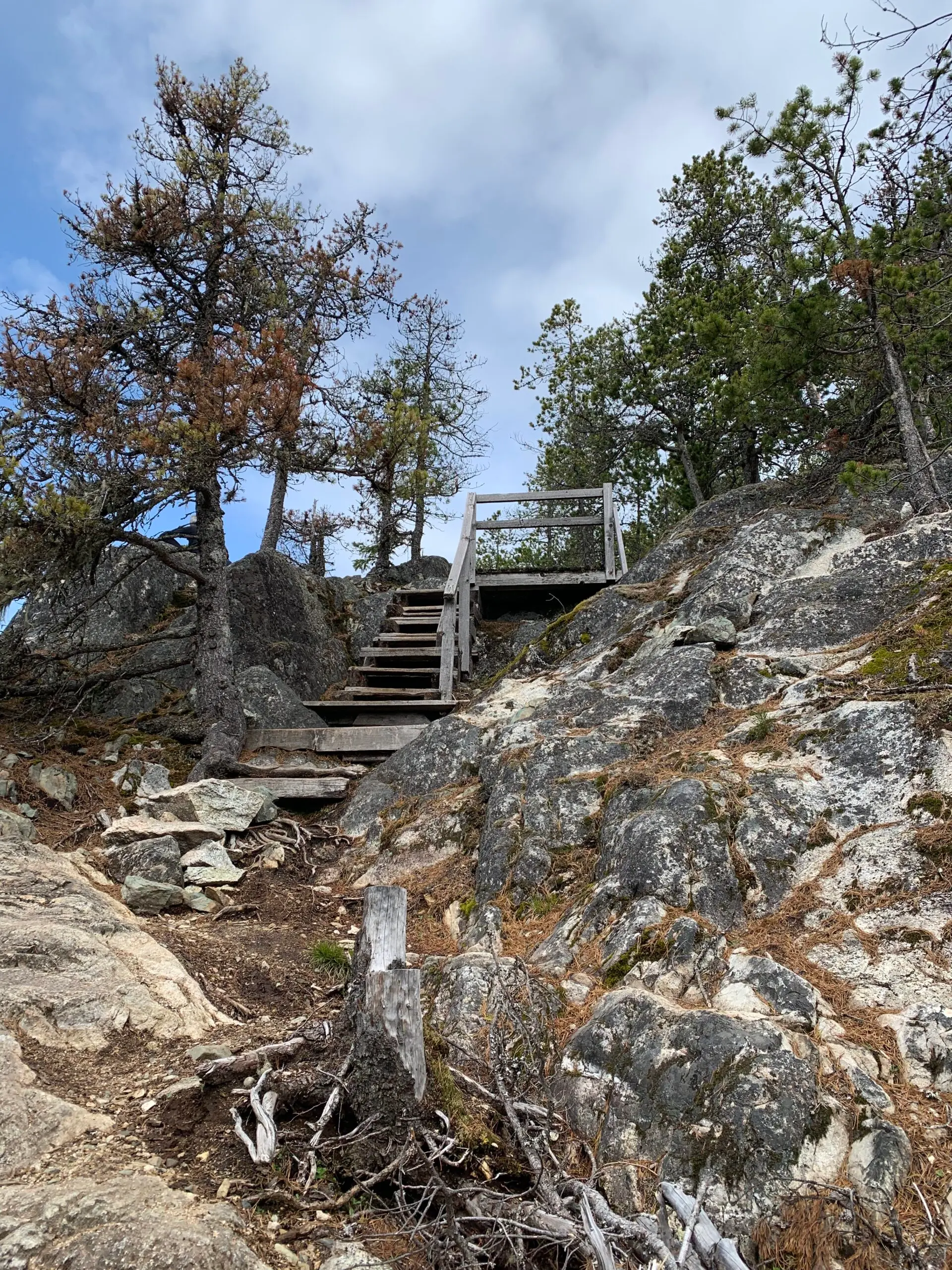 Stairs to the Tantalus Viewpoint at Brohm Lake