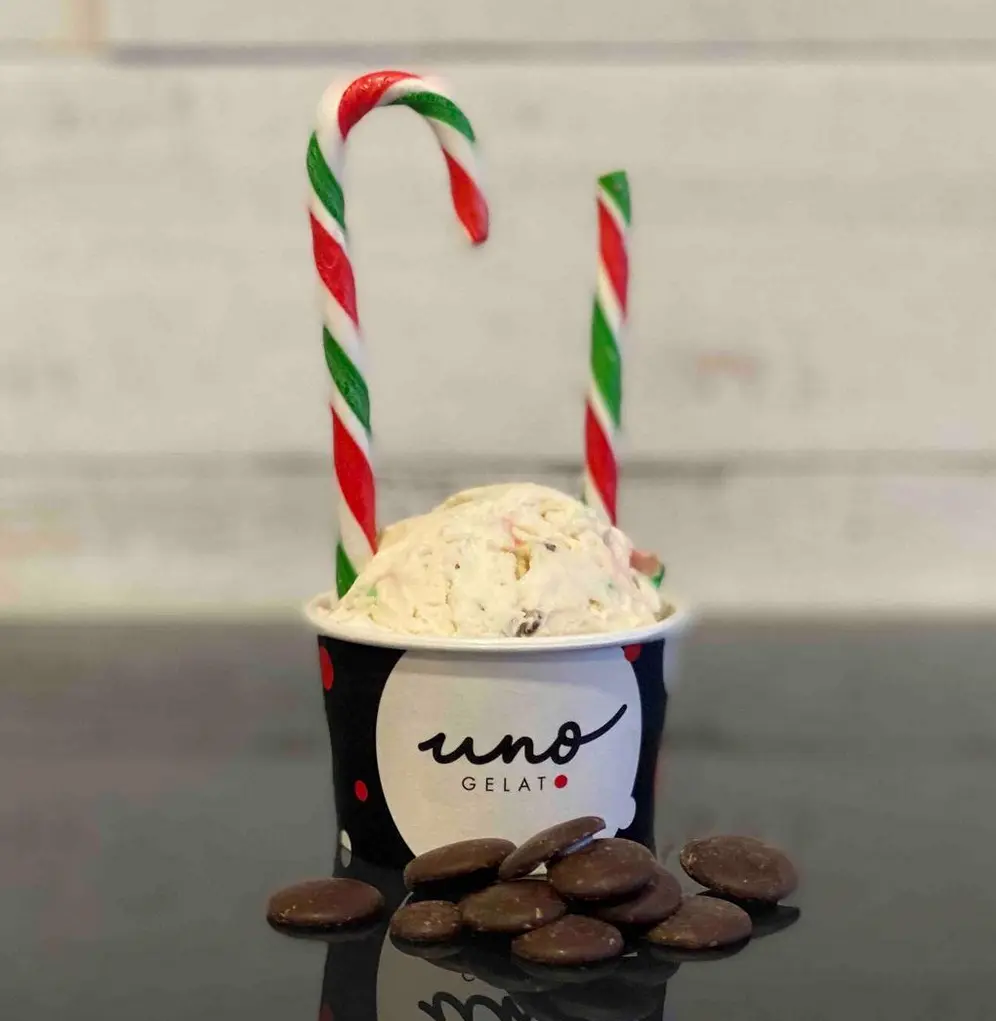 CandyCane Gelato from Uno Gelato in Vancouver