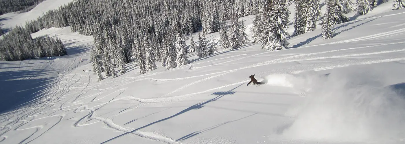 Skier at Manning Park Resort near Vancouver
