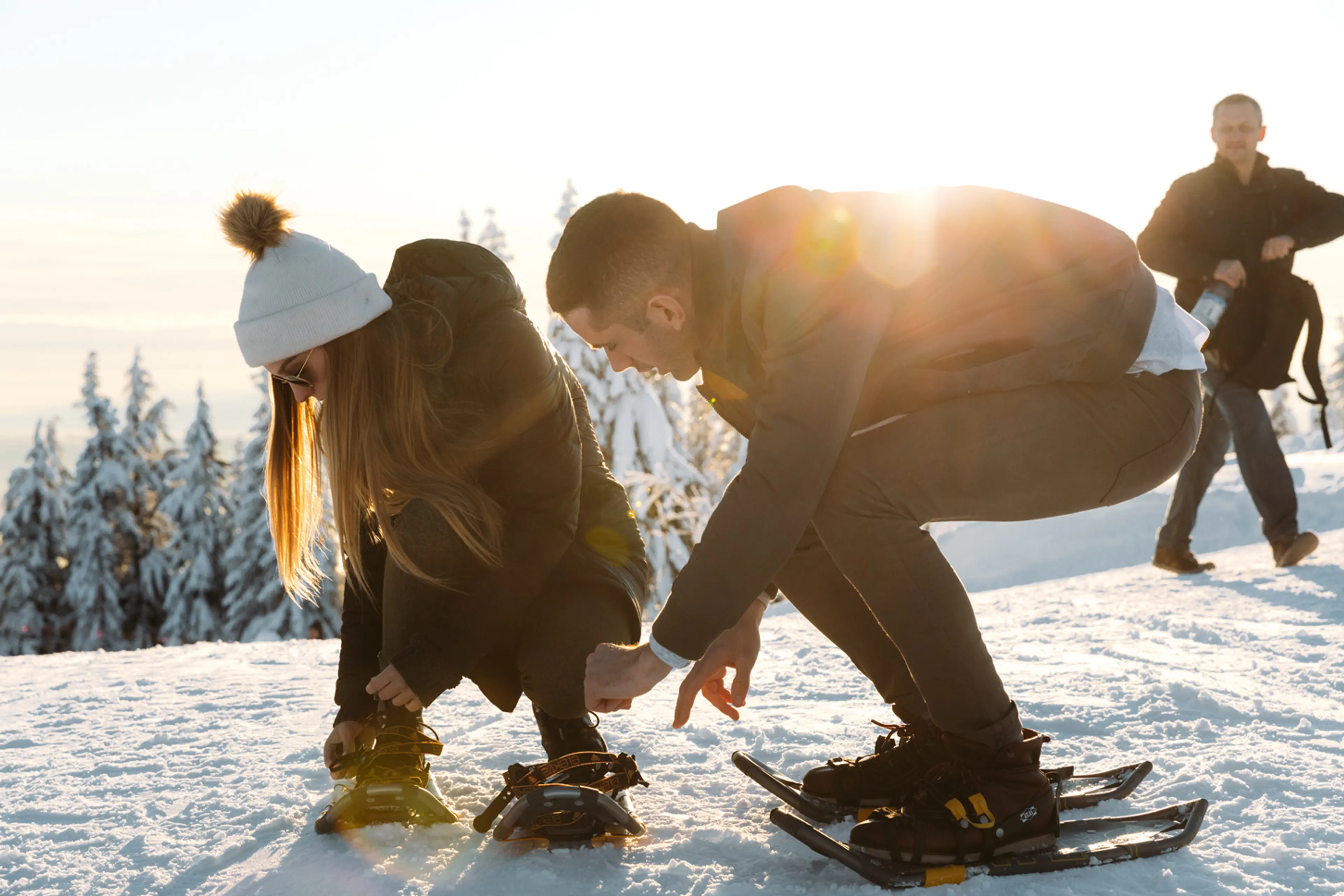 Snowshoeing at Grouse Mountain near Vancouver