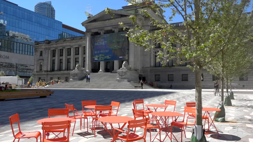 Vancouver Art Gallery North Plaza Reopens
