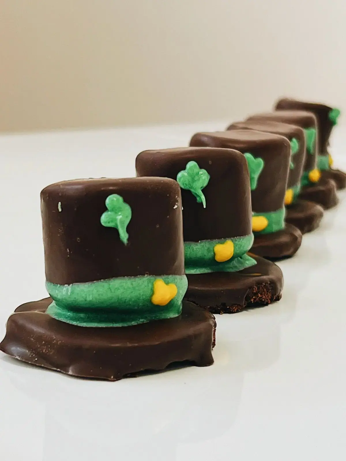 Chocolate leprechaun hats at the Swiss Bakery