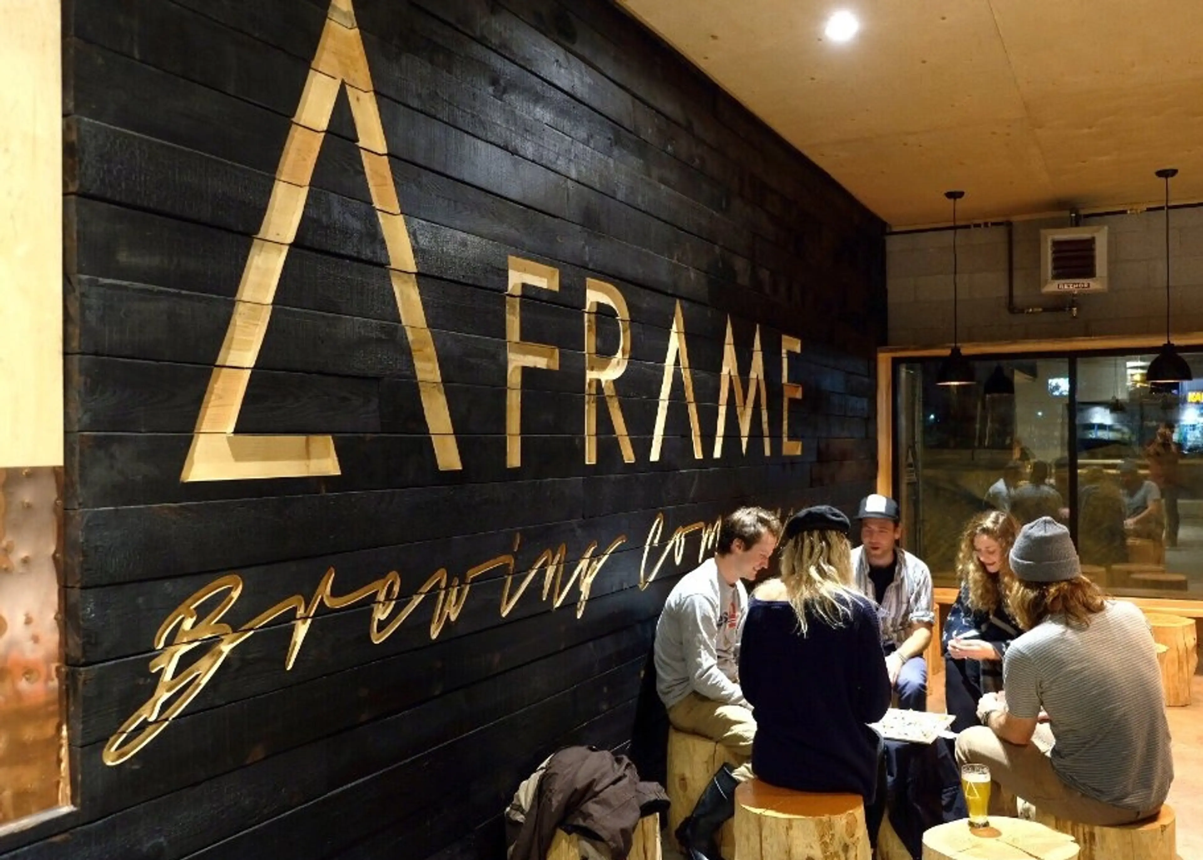 Taproom at A-Frame Brewing in Squamish