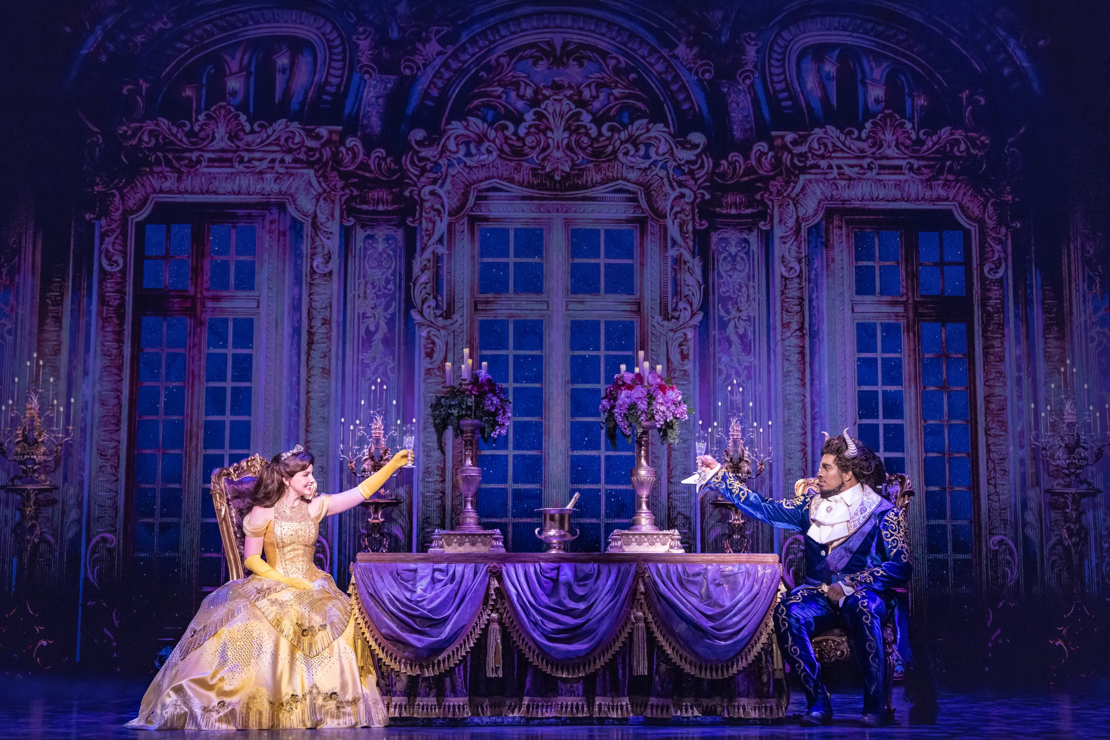 Kyra Belle Johnson and Fergie L. Philippe performing in Disney’s Beauty and the Beast