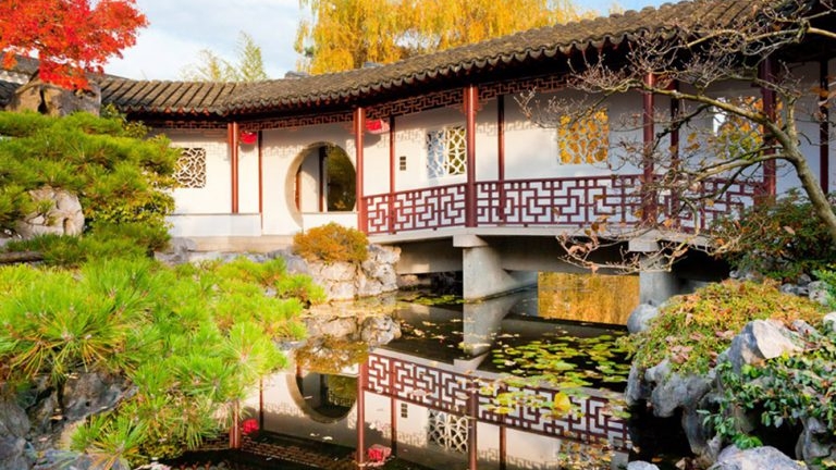 Vancouver's Dr. Sun Yat-Sen Classical Chinese Garden in autumn