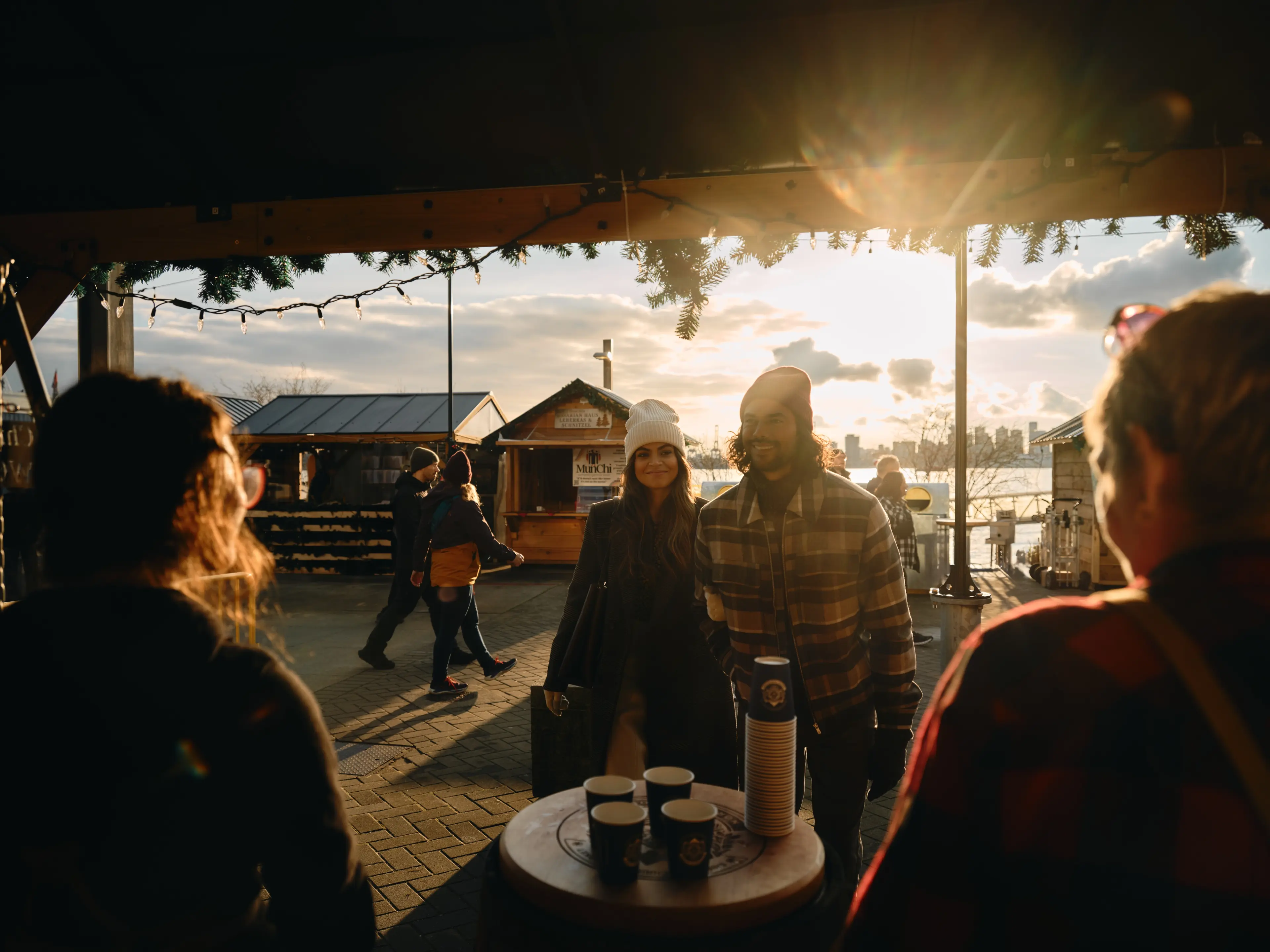 A couple at the North Vancouver Christmas Market.