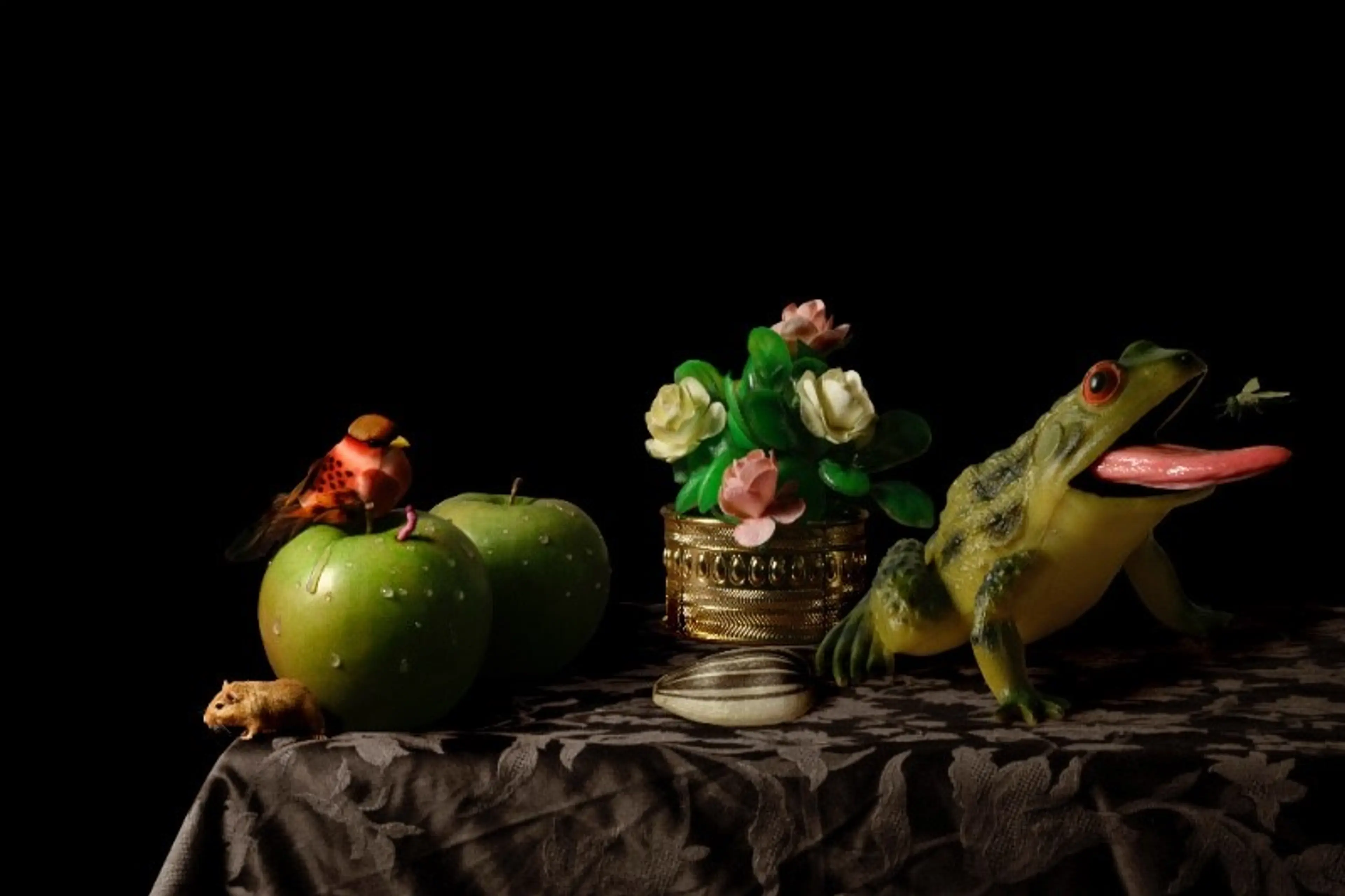 Margarita Dittborn, Still Life #5, digital photo-collage, 2007, 42x29 inches, Ed. 10/10 