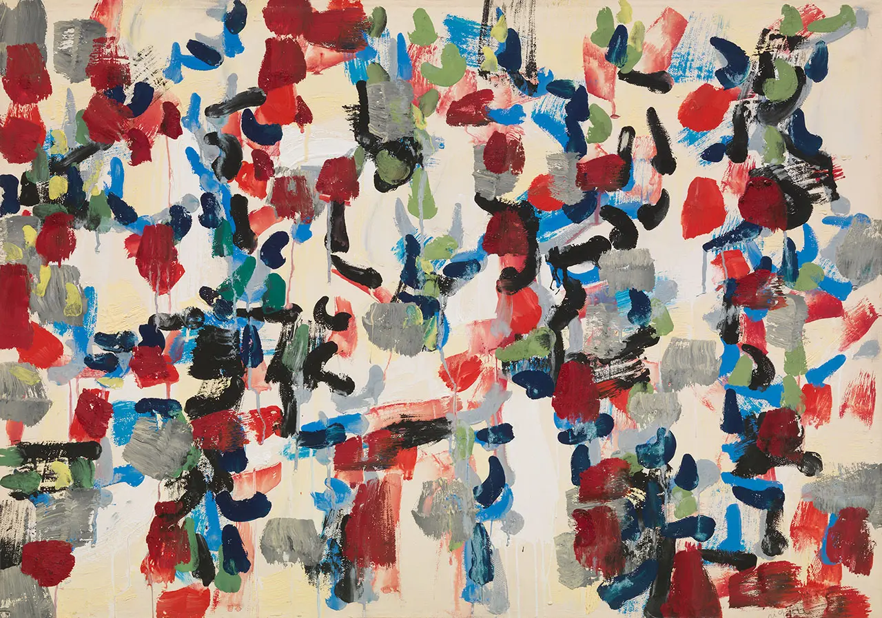 Striking gouache on paper by Jean Paul Riopelle
