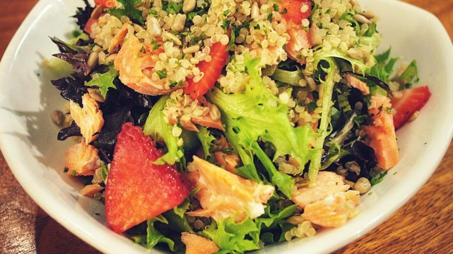 Recipe: Salmon, Grains & Greens Salad