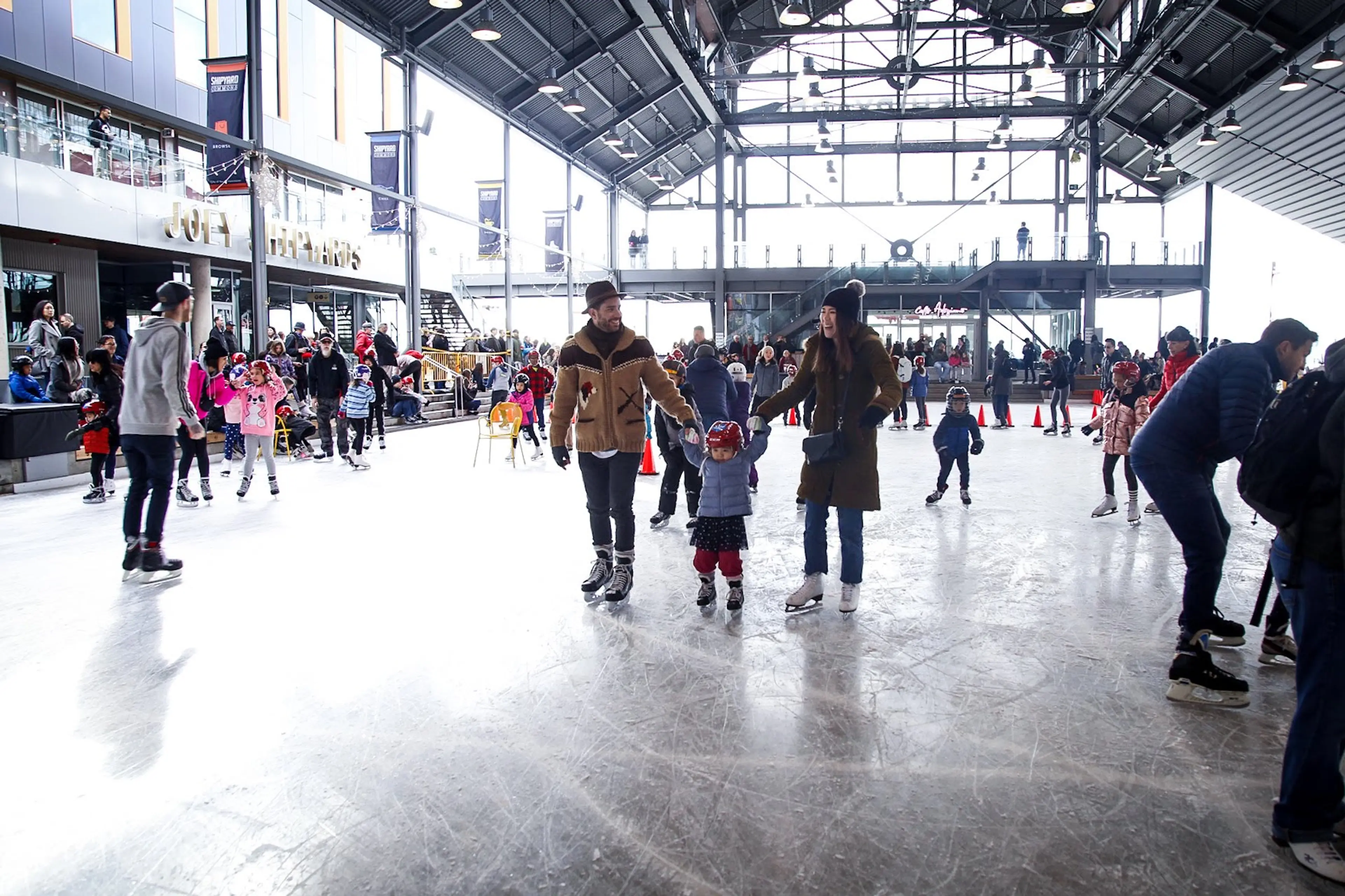 Skating at Shipyards in North Vancouver