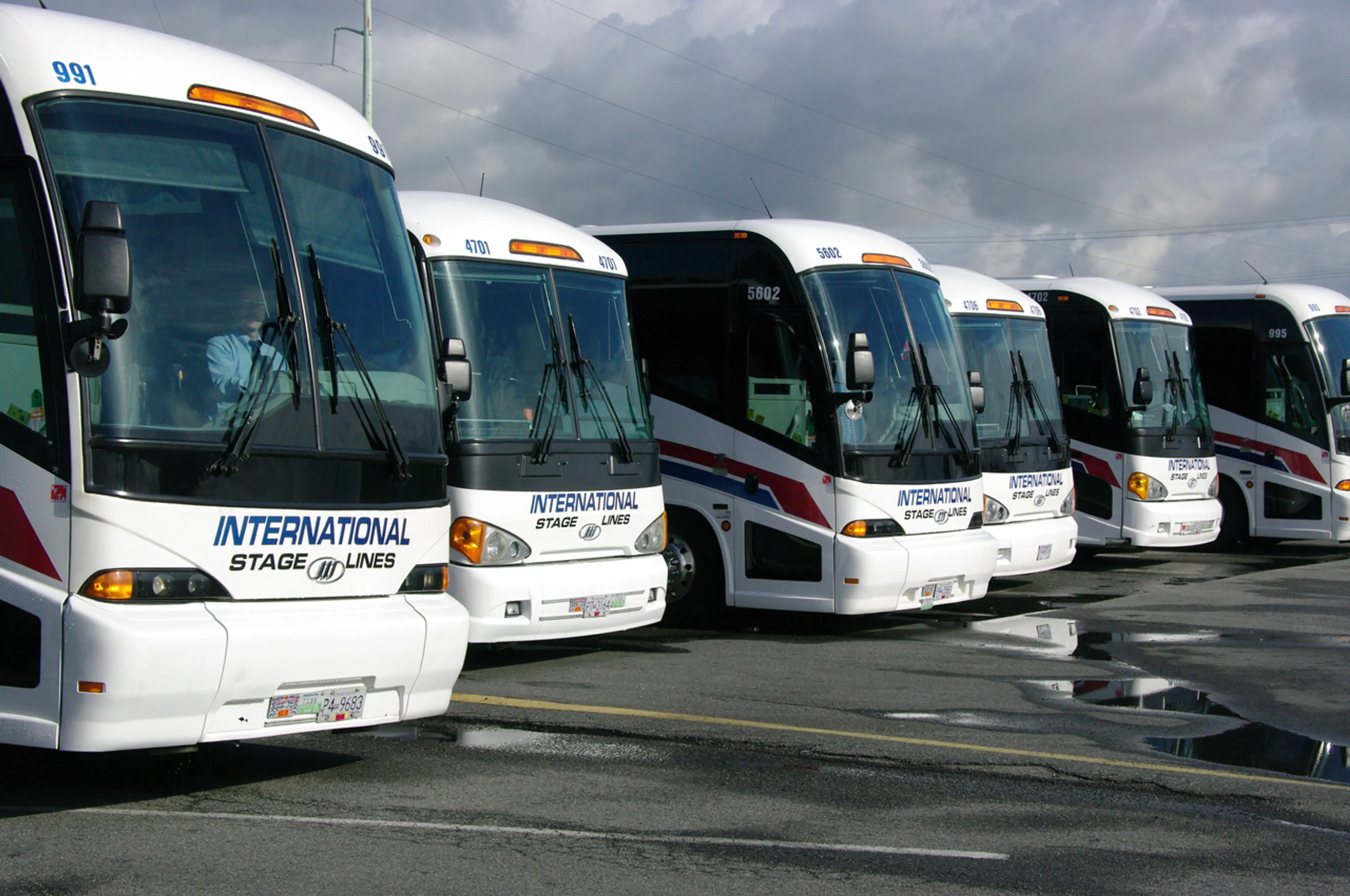 International Stage Lines Fleet at bus yard  in Richmond