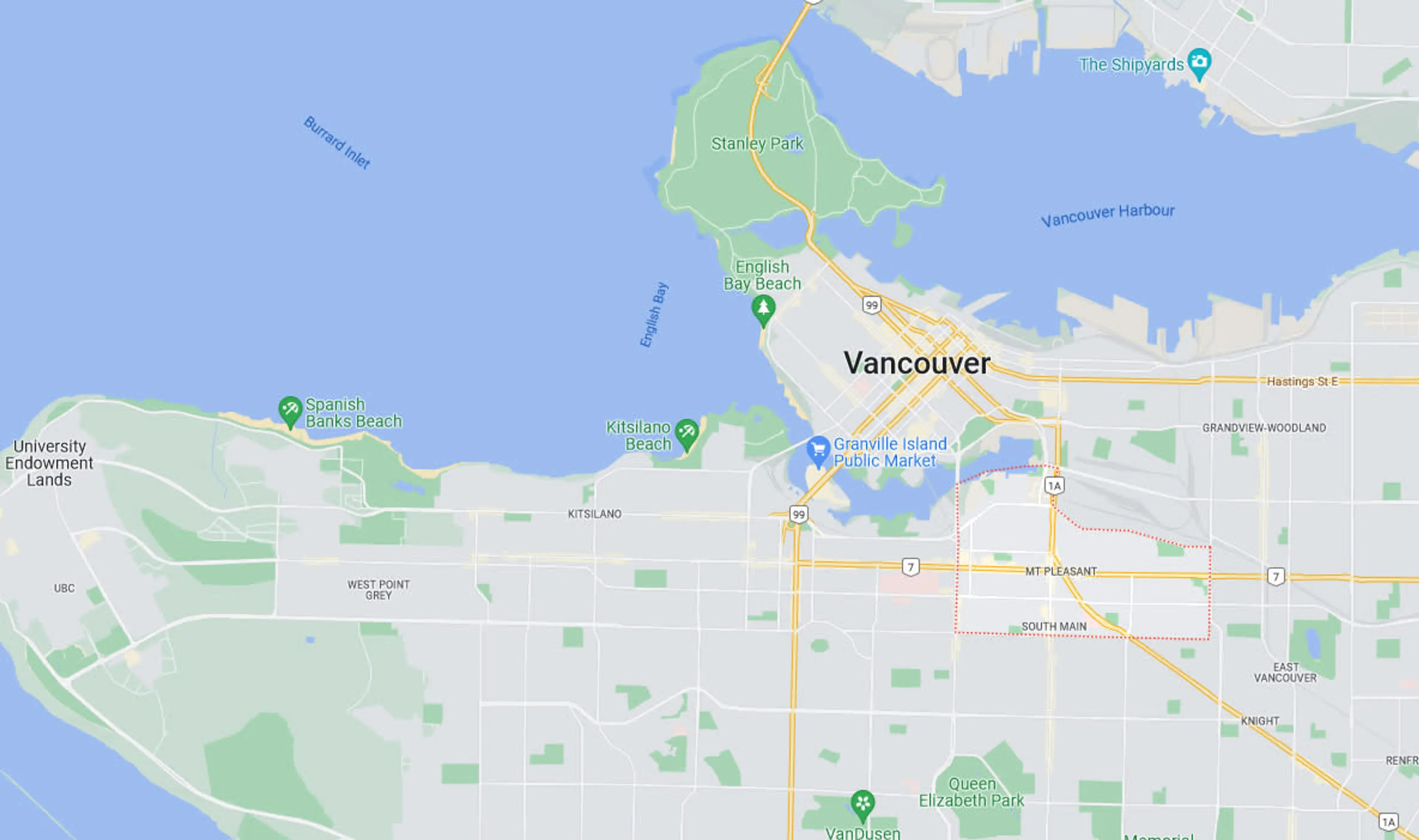 Mount Pleasant Map