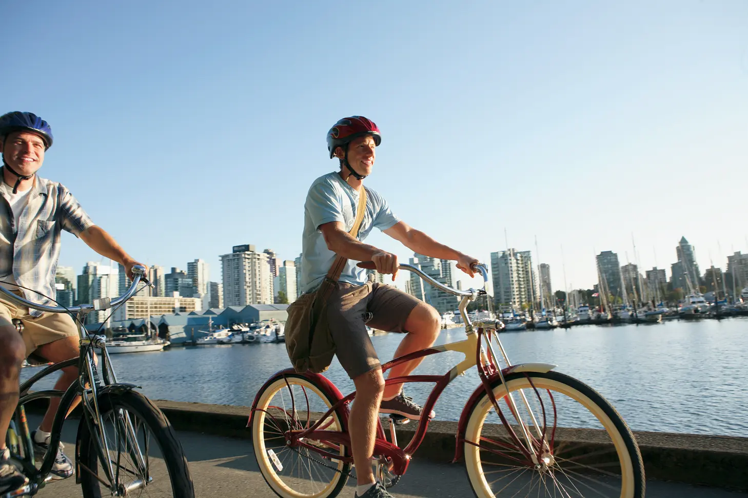 Cyclists on the Seawall in Vancouver