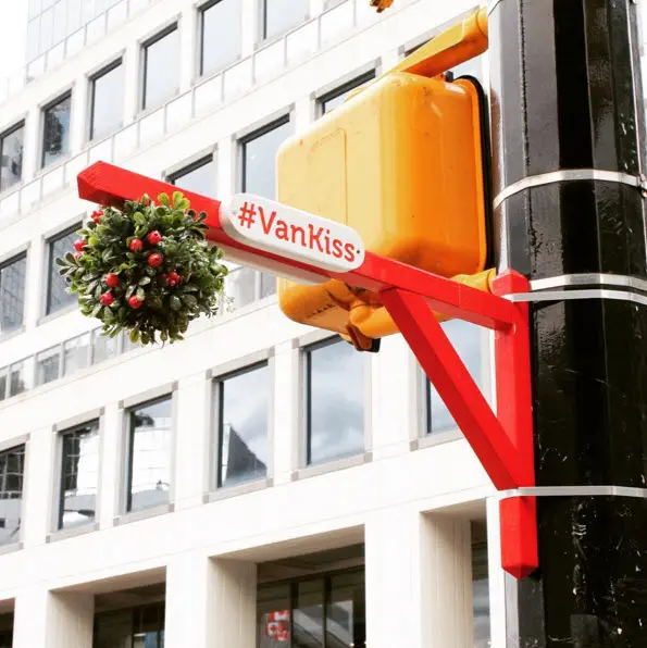 #VanKiss Mistletoe Popping up in Vancouver for the Holiday Season