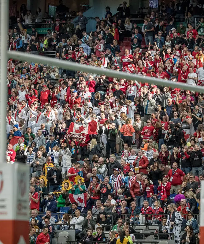 Rugby stadium audience