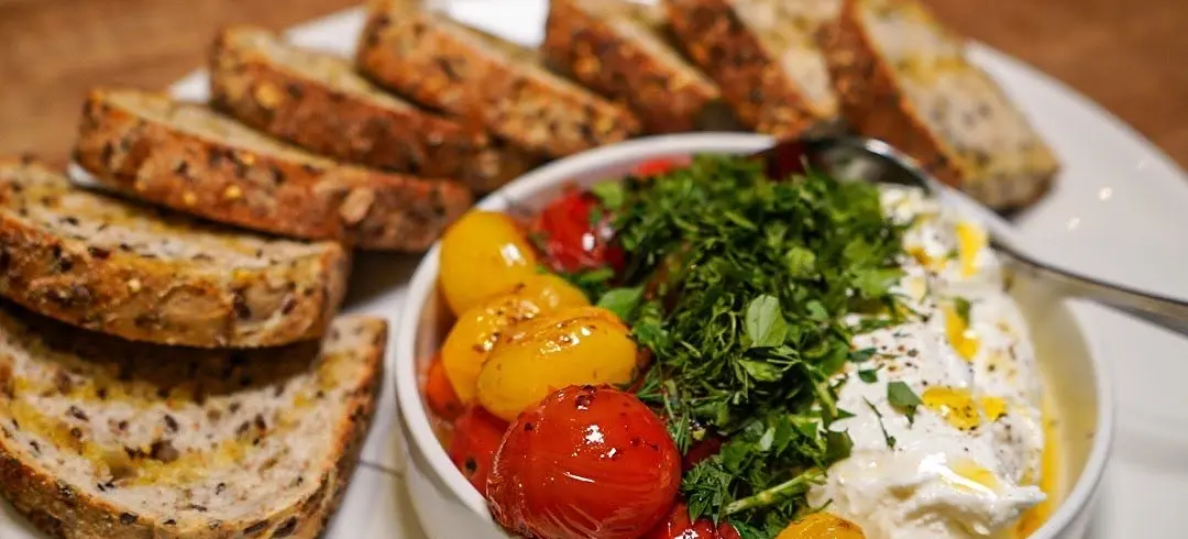 Roasted Tomatoes & Whipped Feta