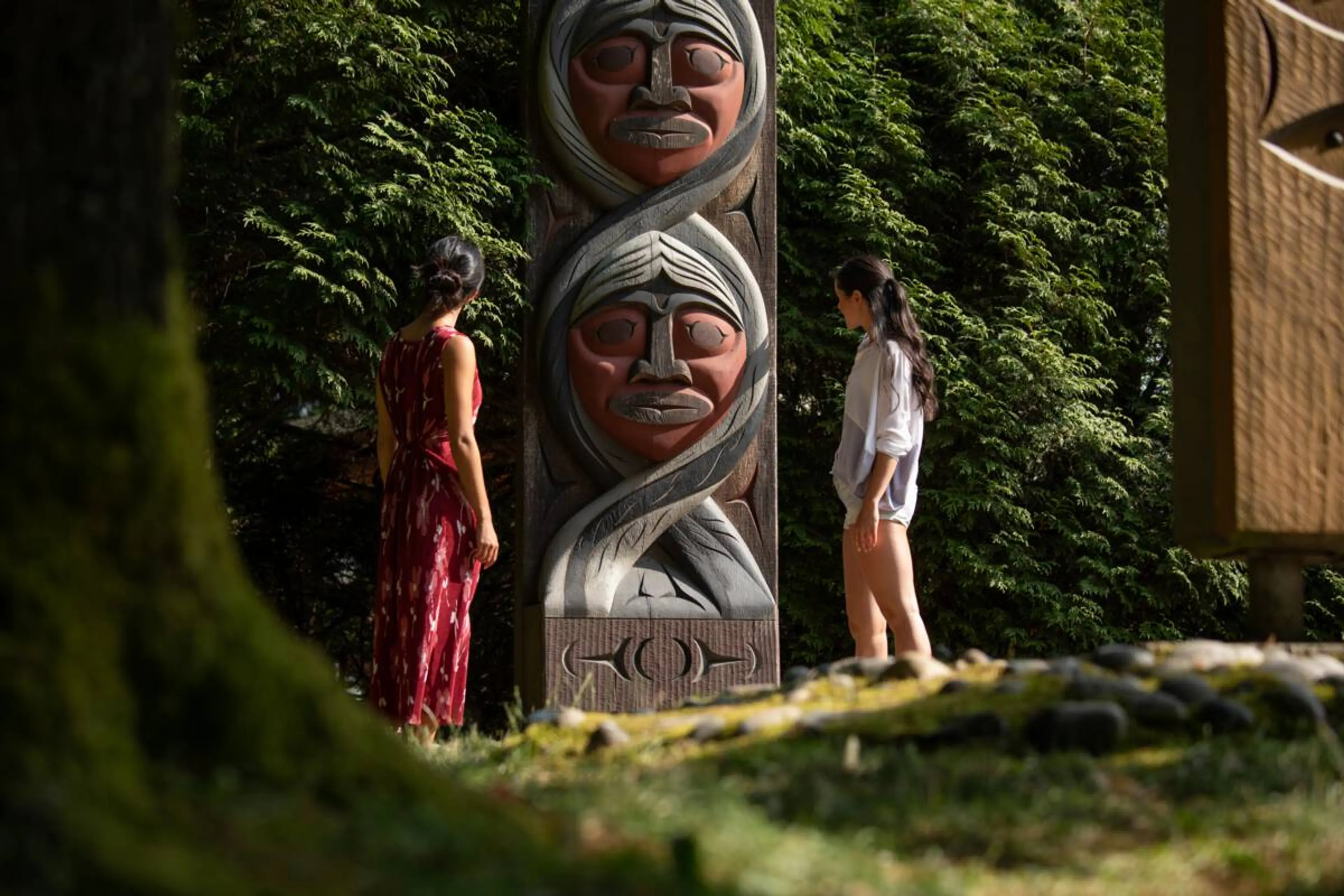Totem poles in Stanley Park. 