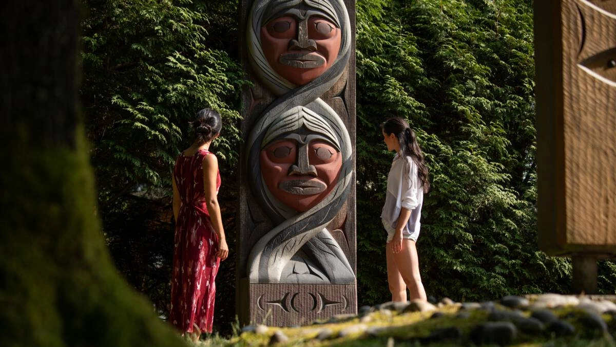 Totem poles in Stanley Park.