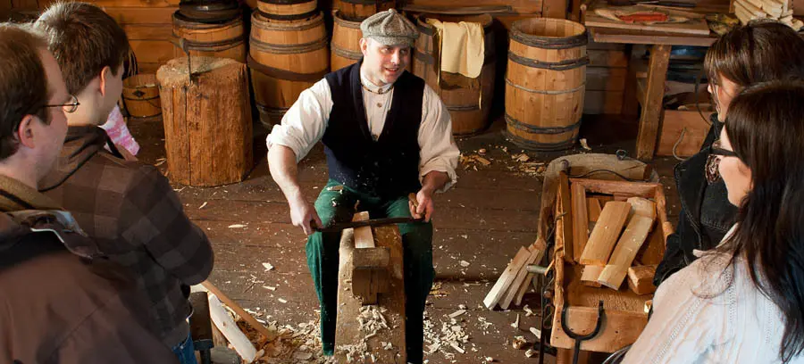 Barrel-making at Fort Langley National Historic Site