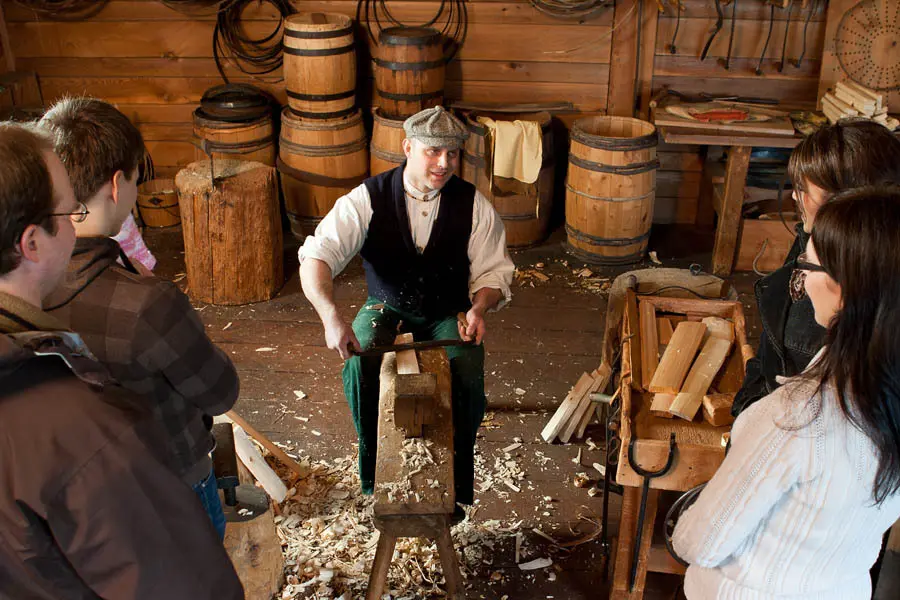 Barrel-making at Fort Langley National Historic Site