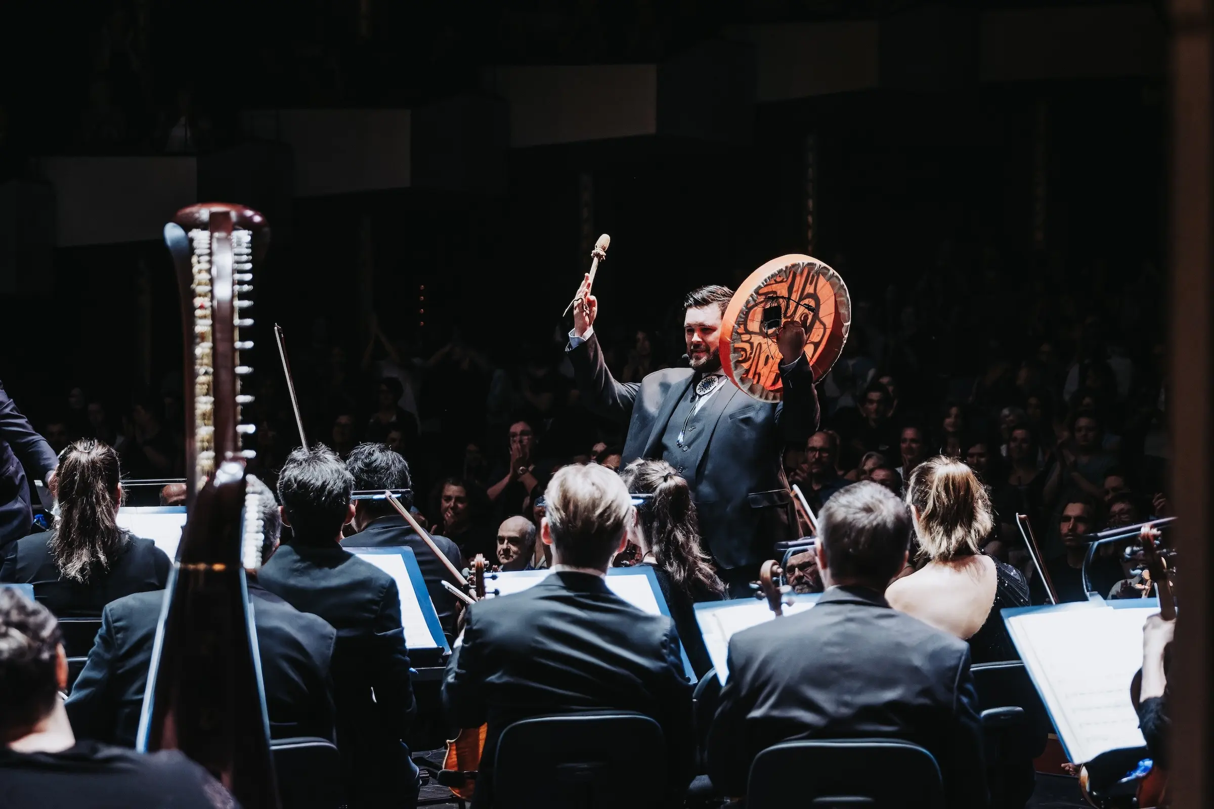 Corey Payette leads a group of musicians as part of In Spirit, a concert during TRANSFORM Festival