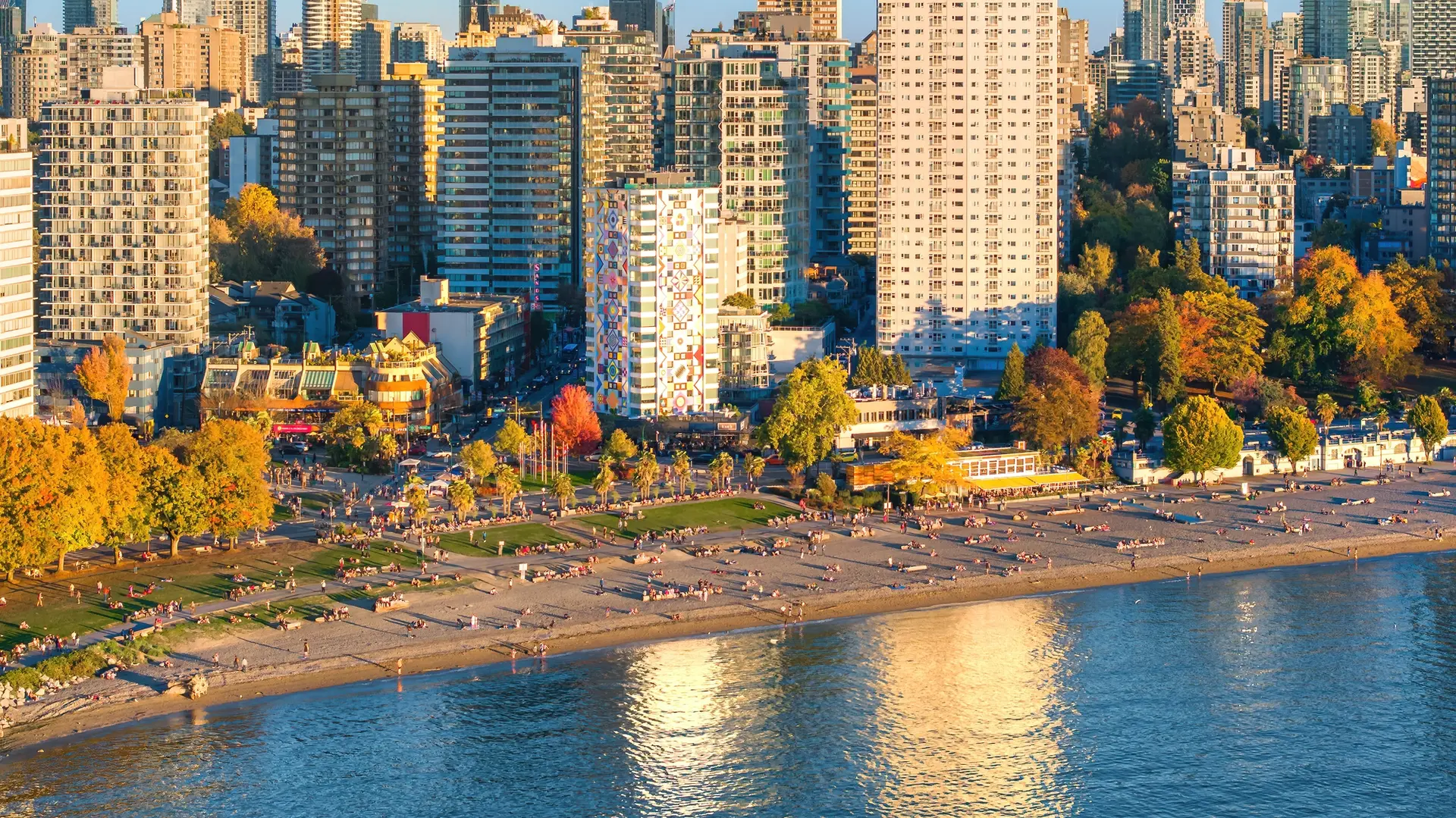 English Bay Beach from above.
